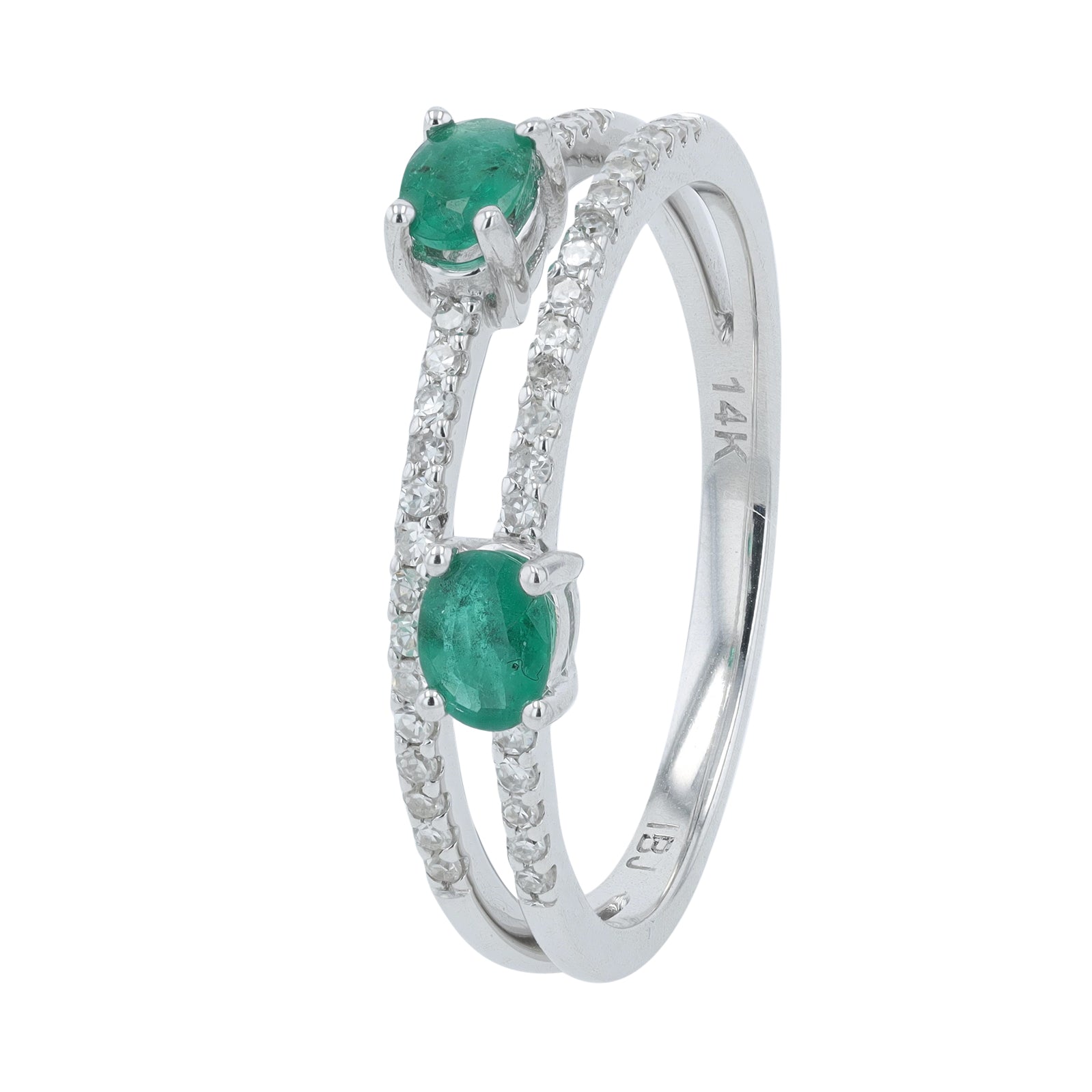 14K Gemstone Split Band Ring<p><strong>More Colors Available</p></strong>