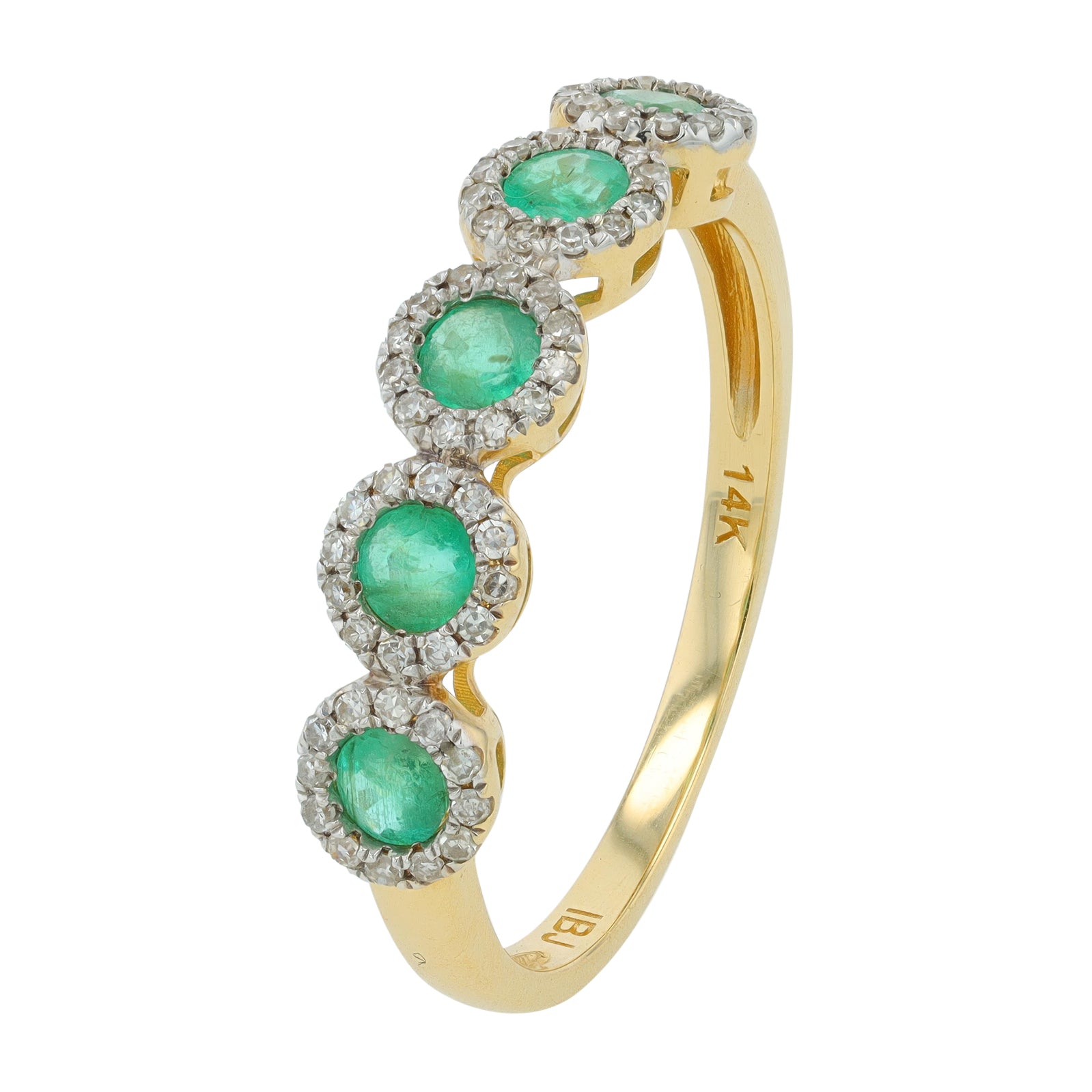 14K WG Gemstone Halo Stackable Band<p><strong>More Colors Available</p></strong>