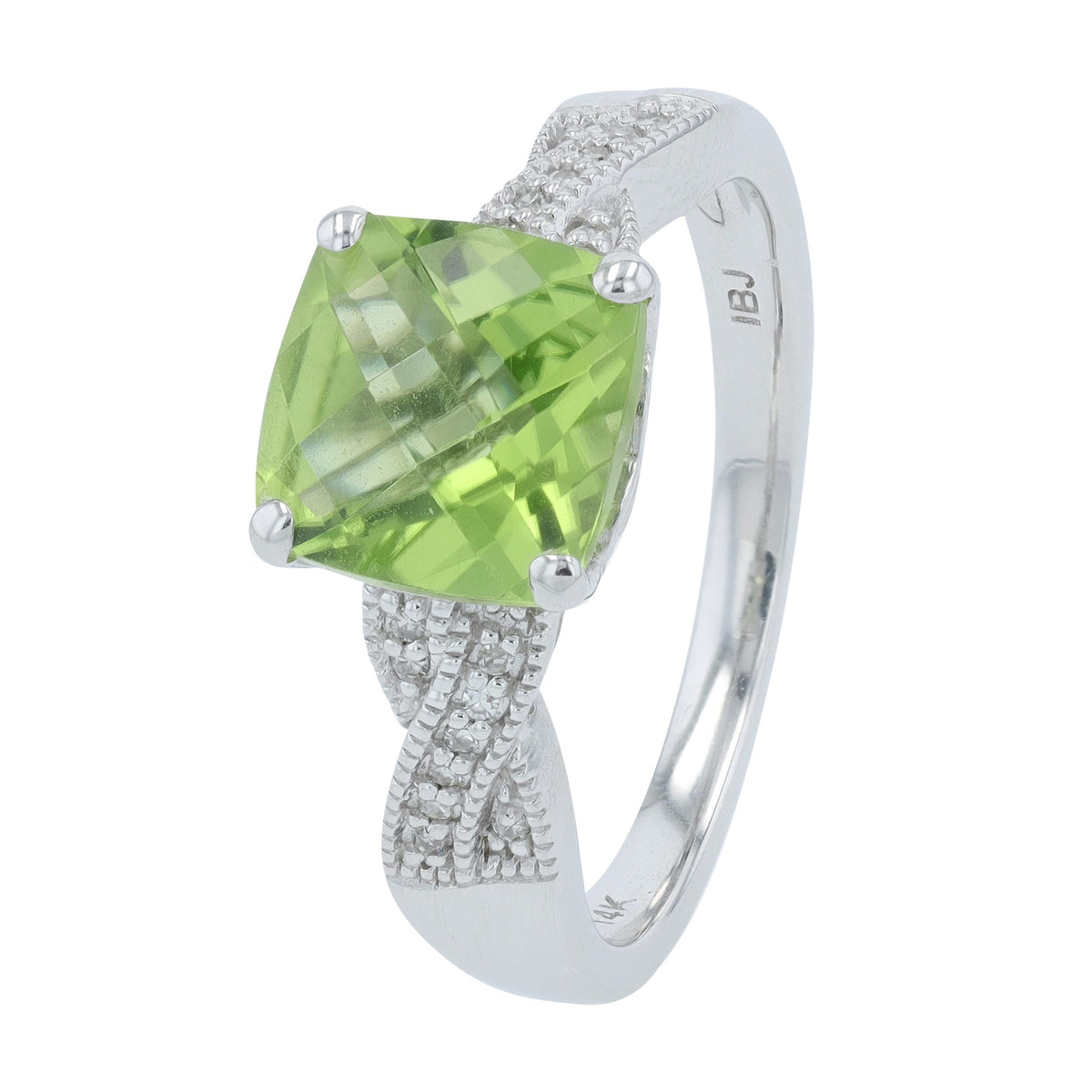 14K WG Gemstone Crossover Ring<p><strong>More Colors Available</p></strong>