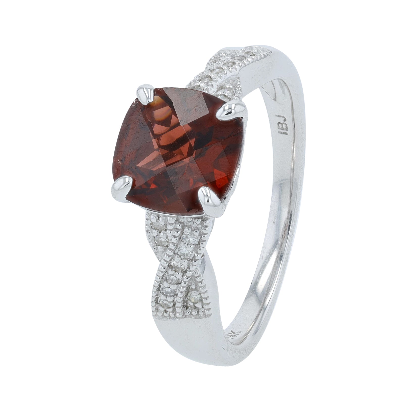 14K WG Gemstone Crossover Ring<p><strong>More Colors Available</p></strong>