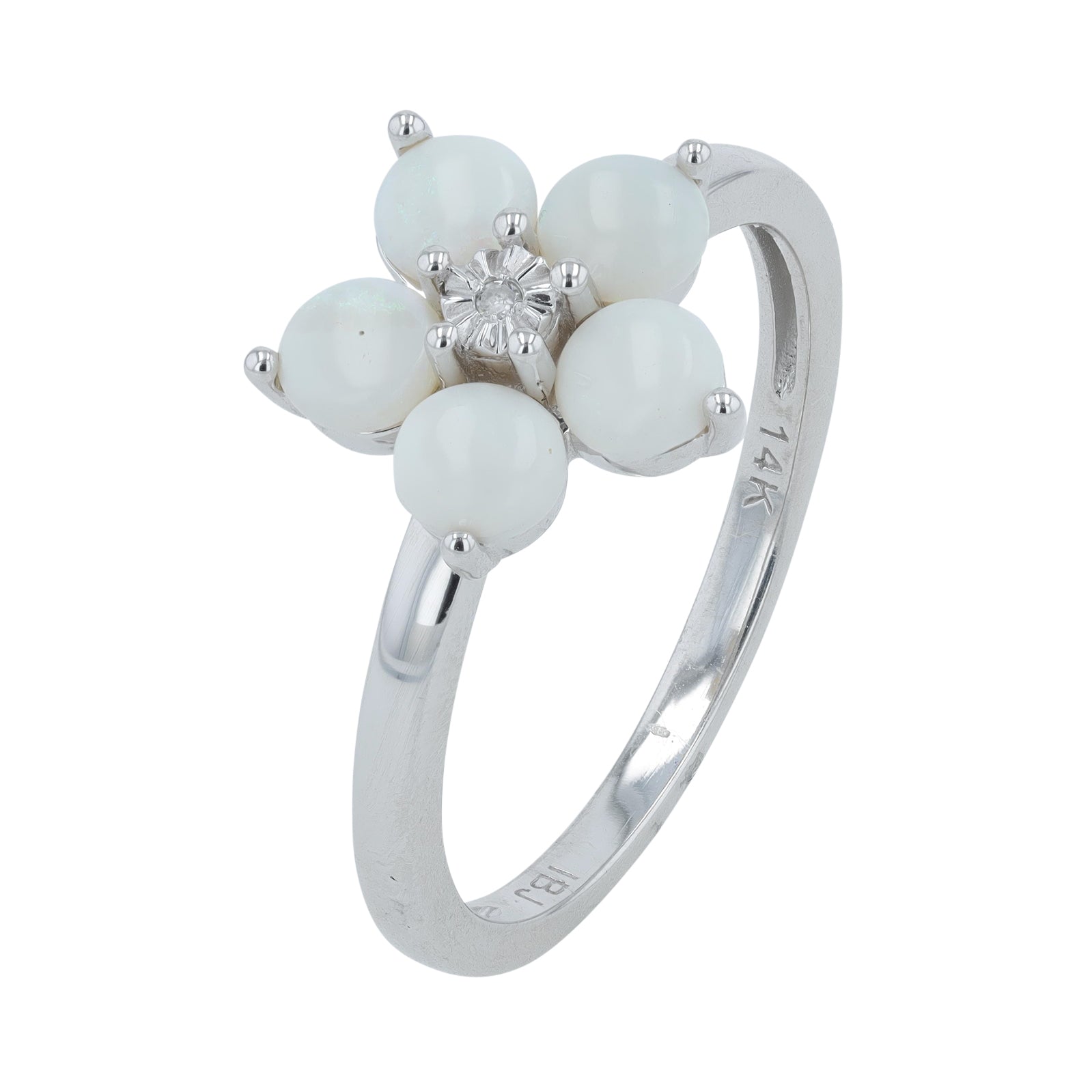 14K Opal Flower Ring<p><strong>More Colors Available</p></strong>