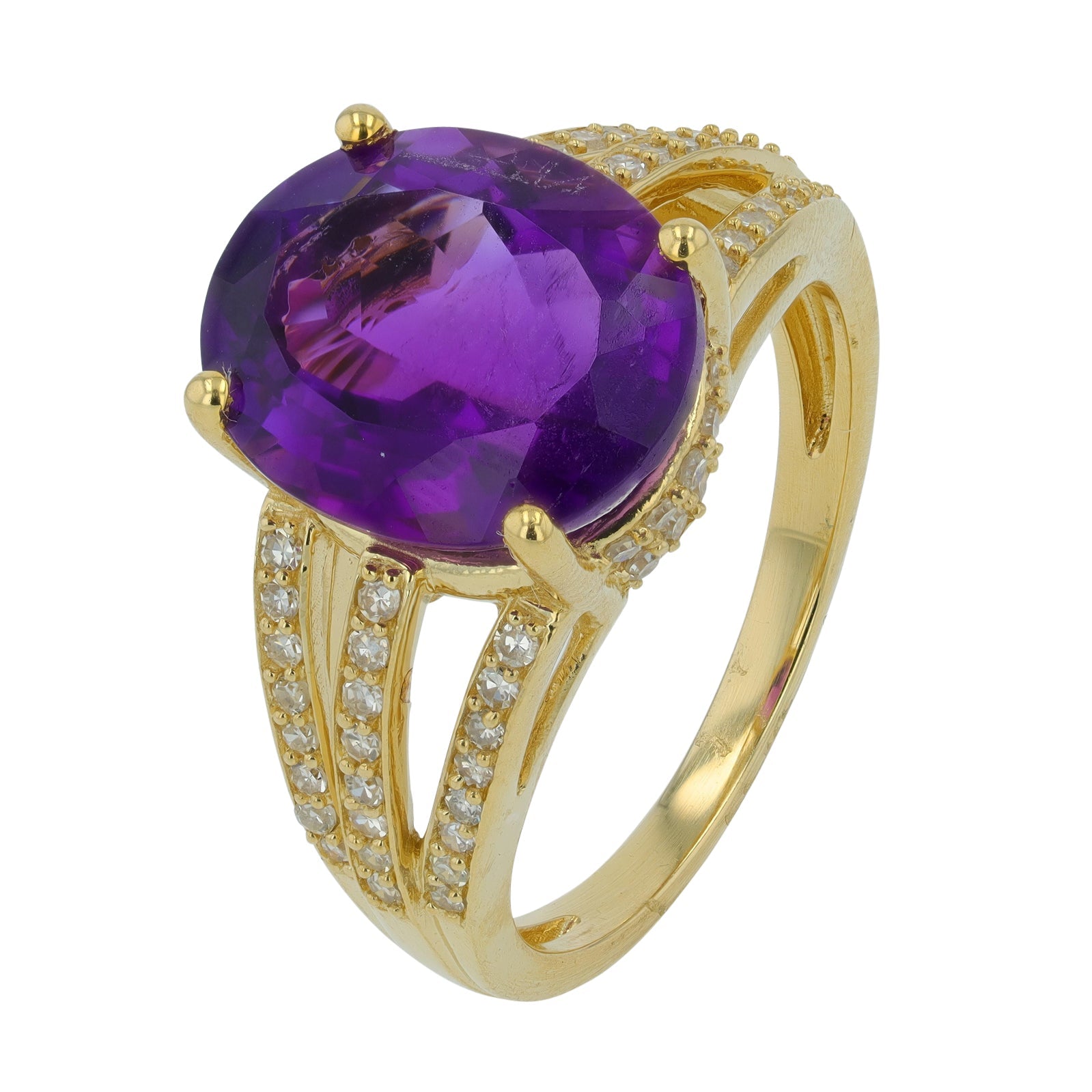 14K YG 5.15 CT Amethyst Ring