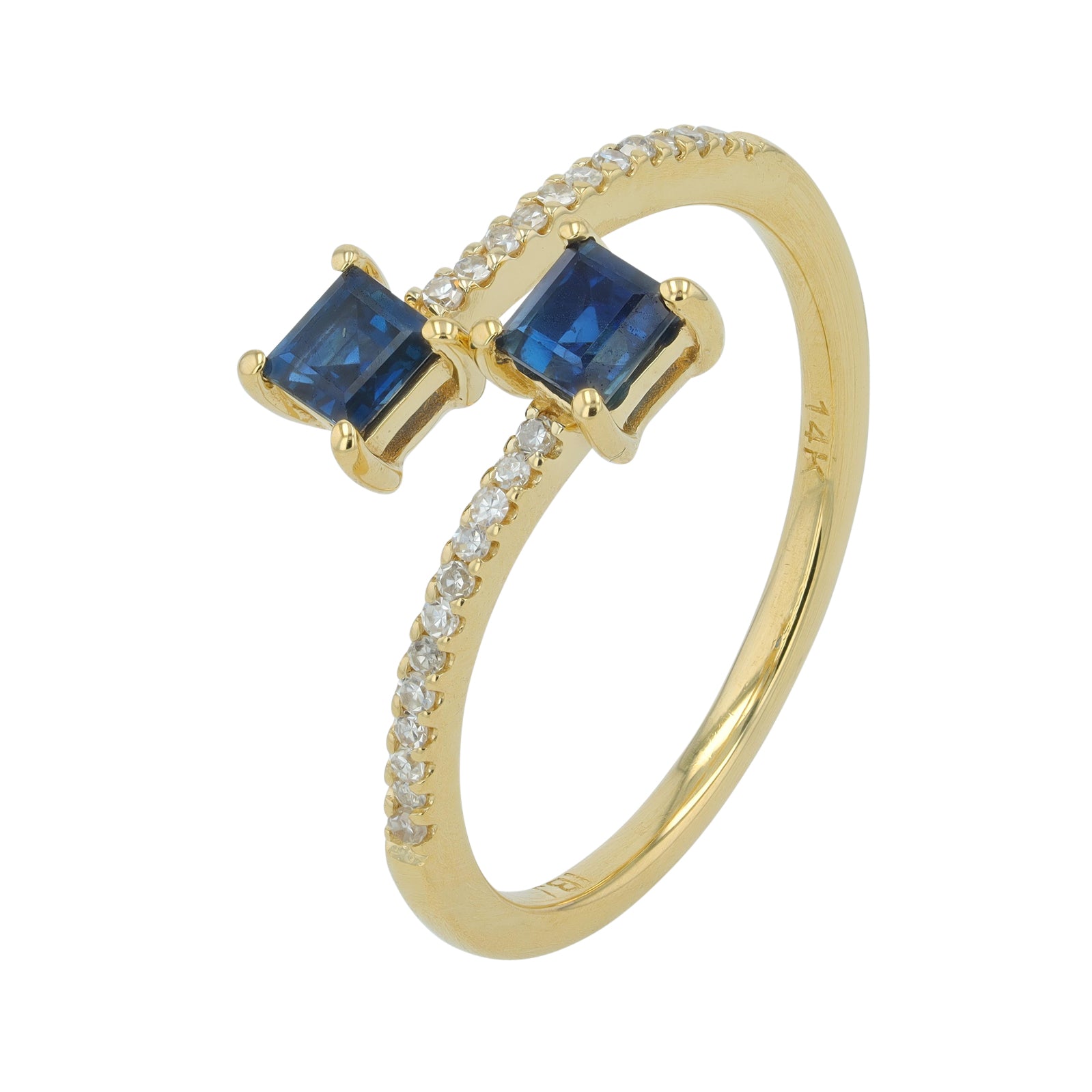14K Gemstone Bypass Ring<p><strong>More Colors Available</p></strong>