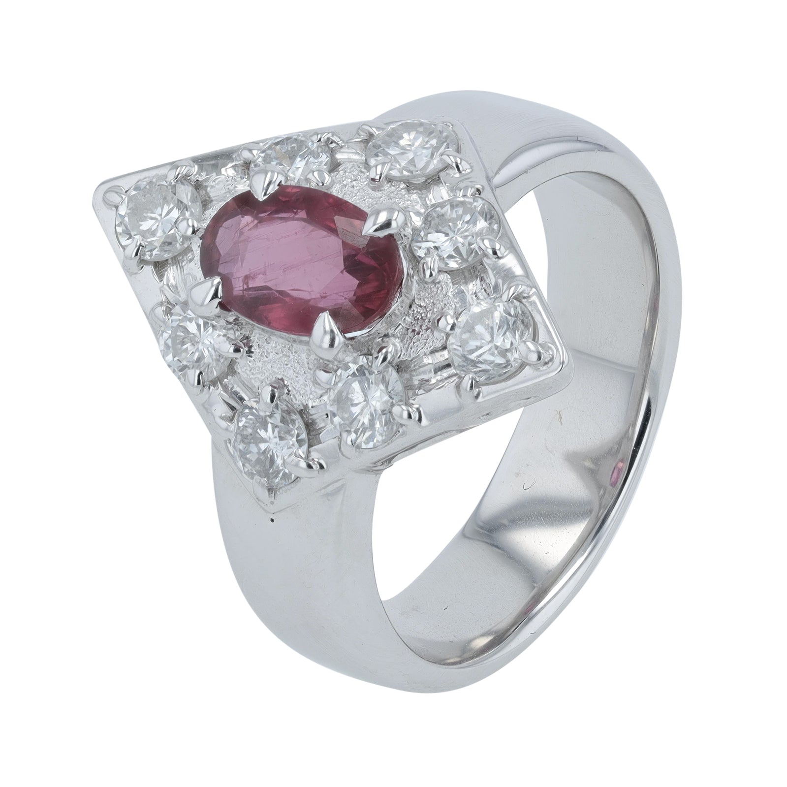PT900 .85 CT Ruby Ring