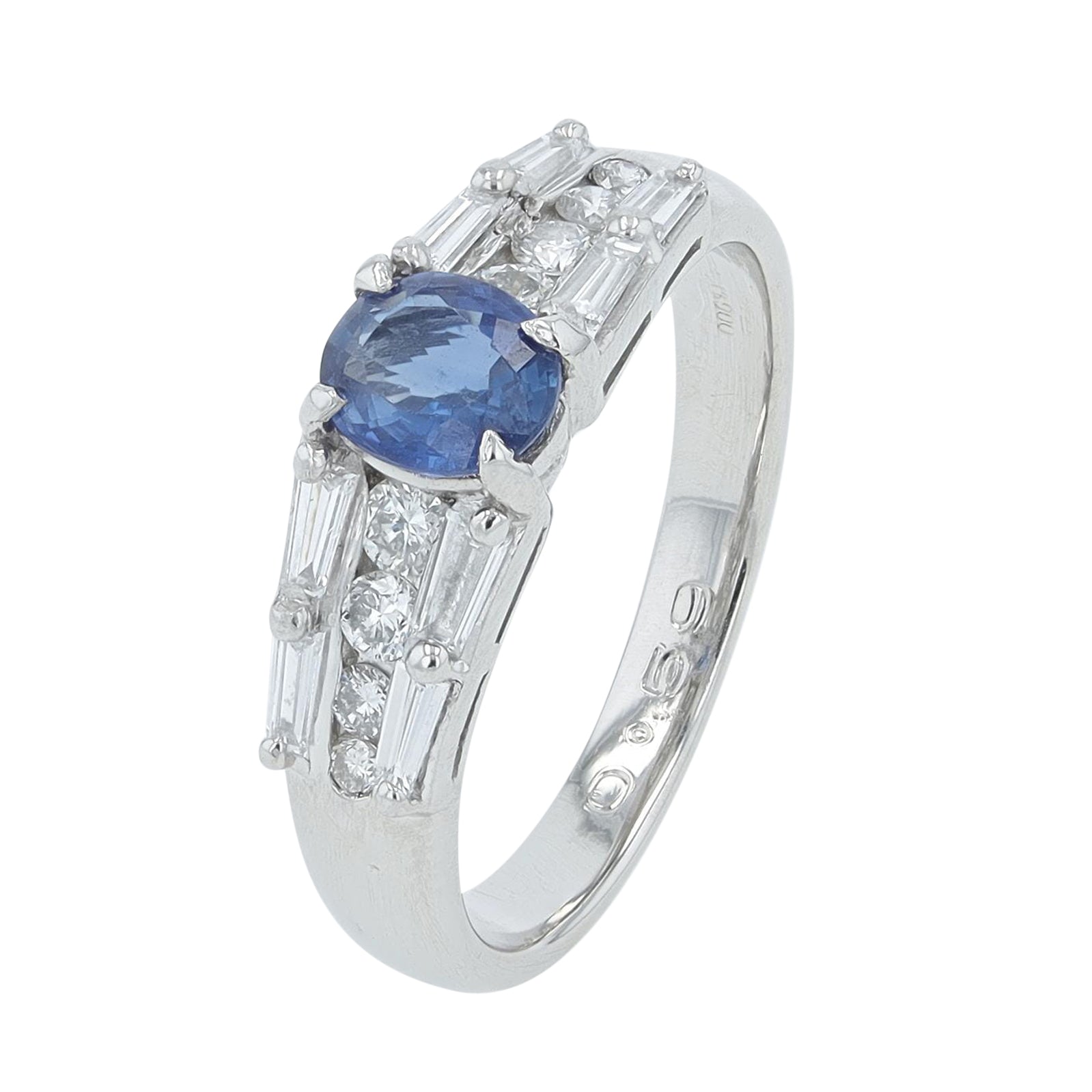 PT900 .59 CT Sapphire Ring