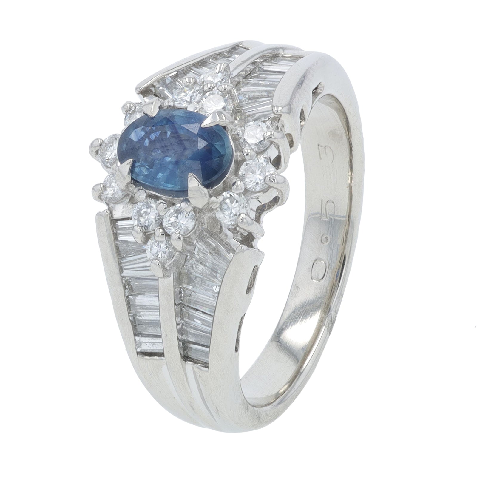 PT900 .53 CTW Sapphire Ring