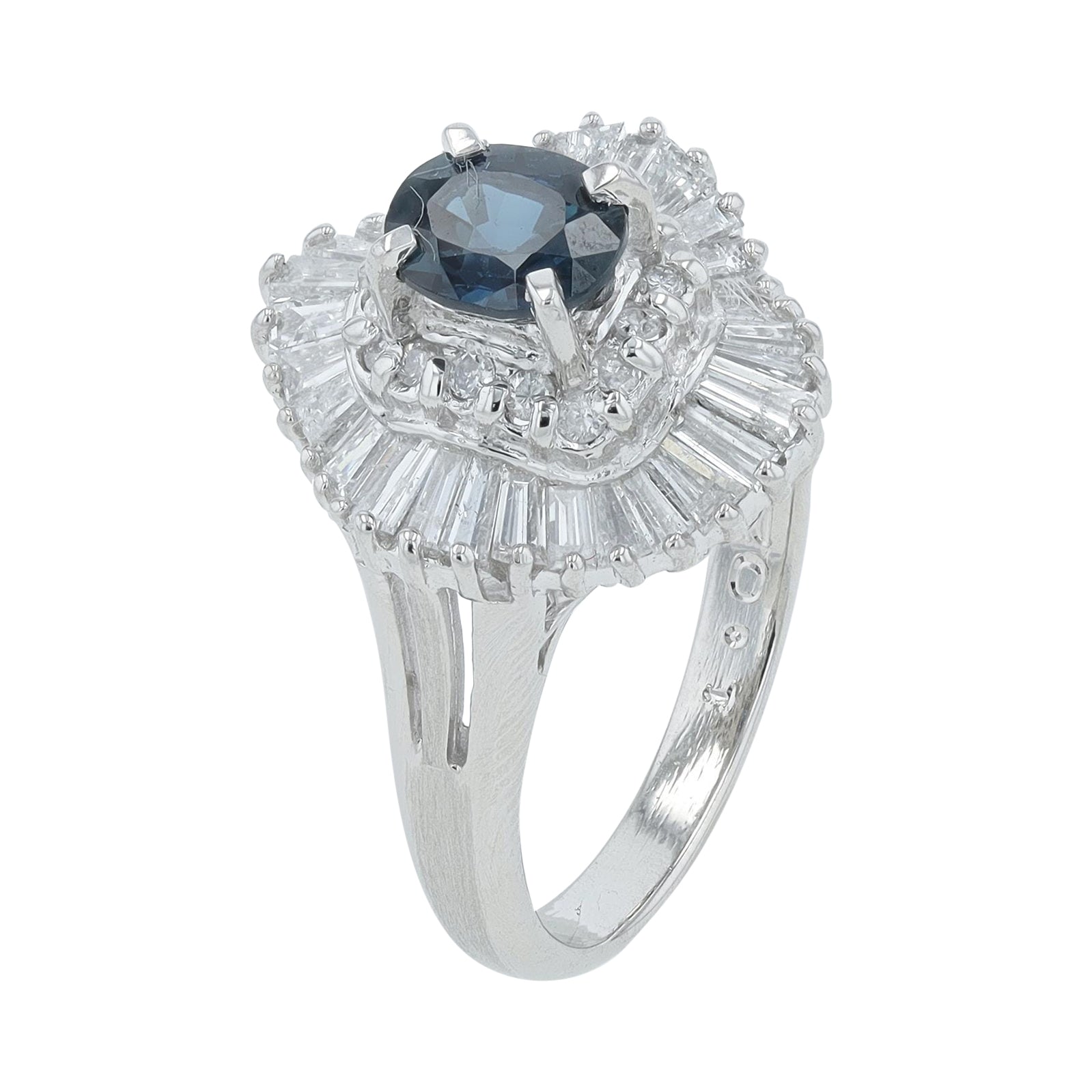 PT900 1.02 CT Sapphire Center Ring
