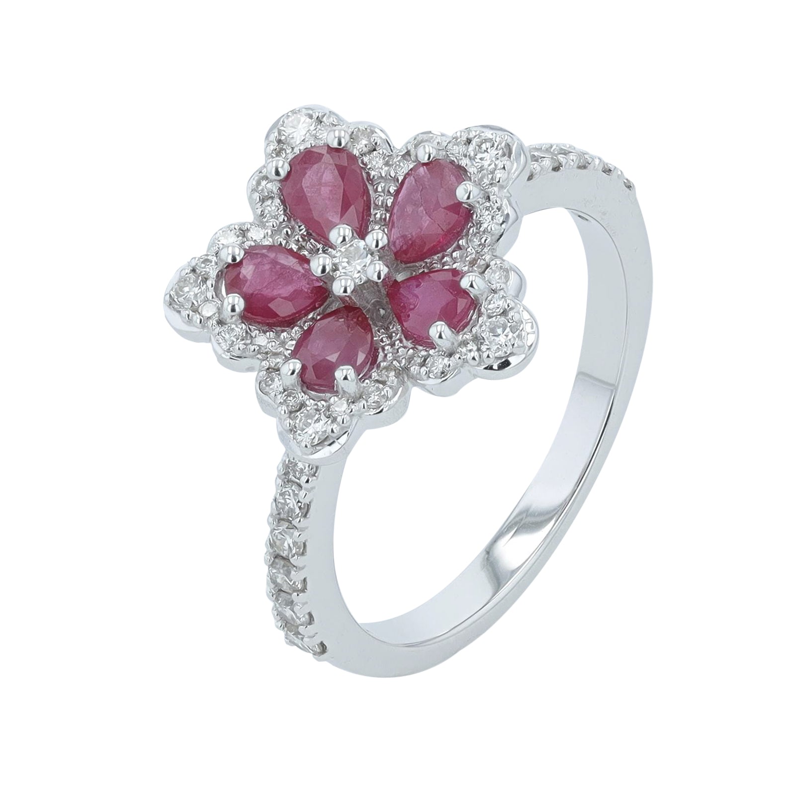 14K Gemstone Flower Ring<p><strong>More Colors Available</p></strong>