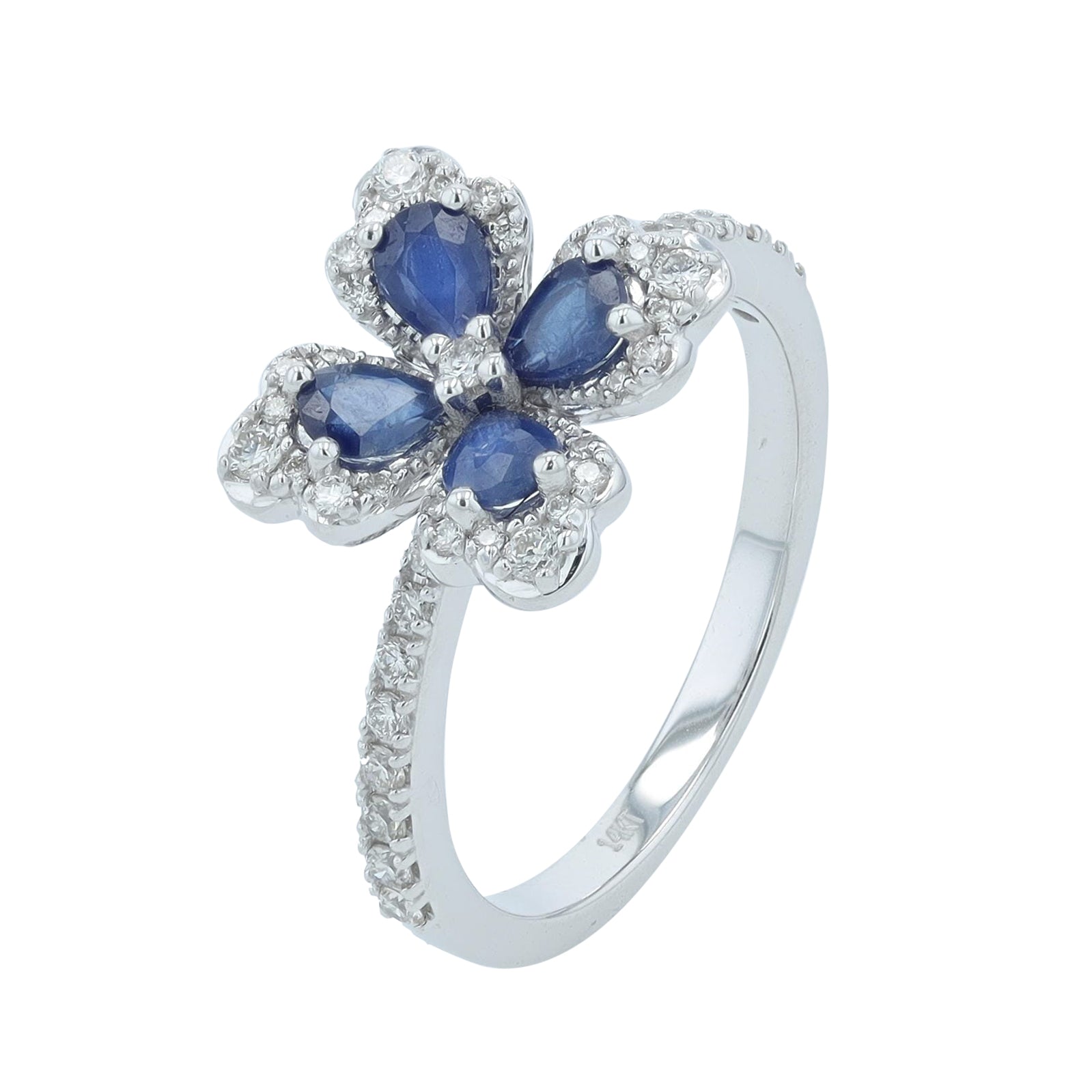 14K Gemstone Flower Ring<p><strong>More Colors Available</p></strong>