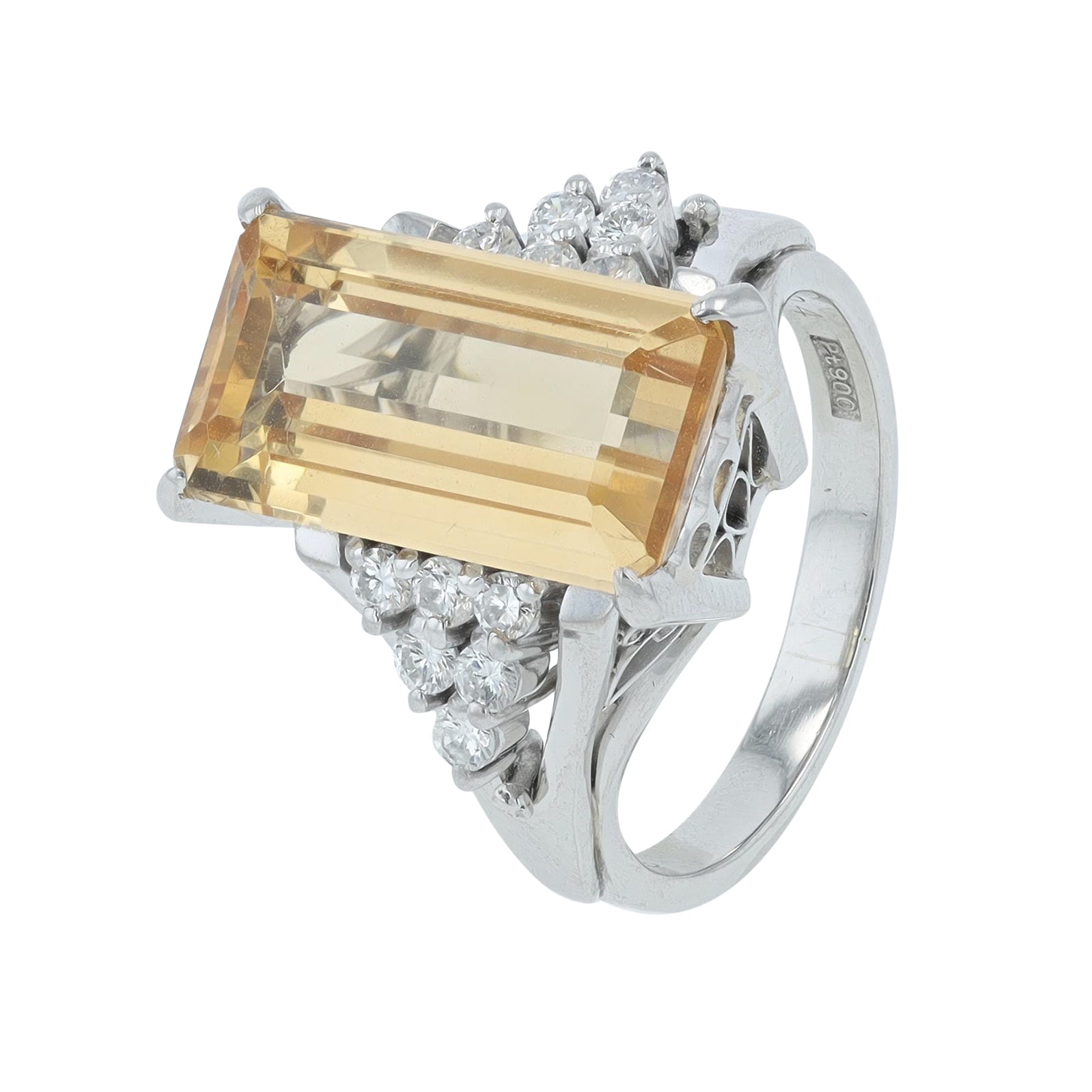 PT900 6.04 CT Topaz Ring