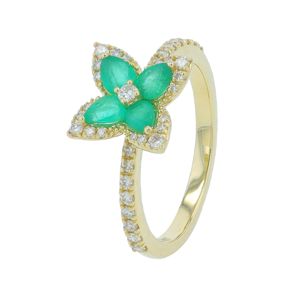 14K Gemstone Flower Ring<p><strong>More Colors Available</p></strong>