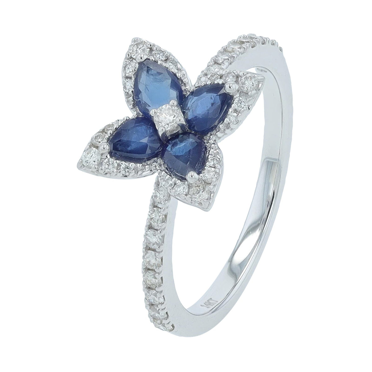 14K Gemstone Flower Ring<p><strong>More Colors Available</p></strong>