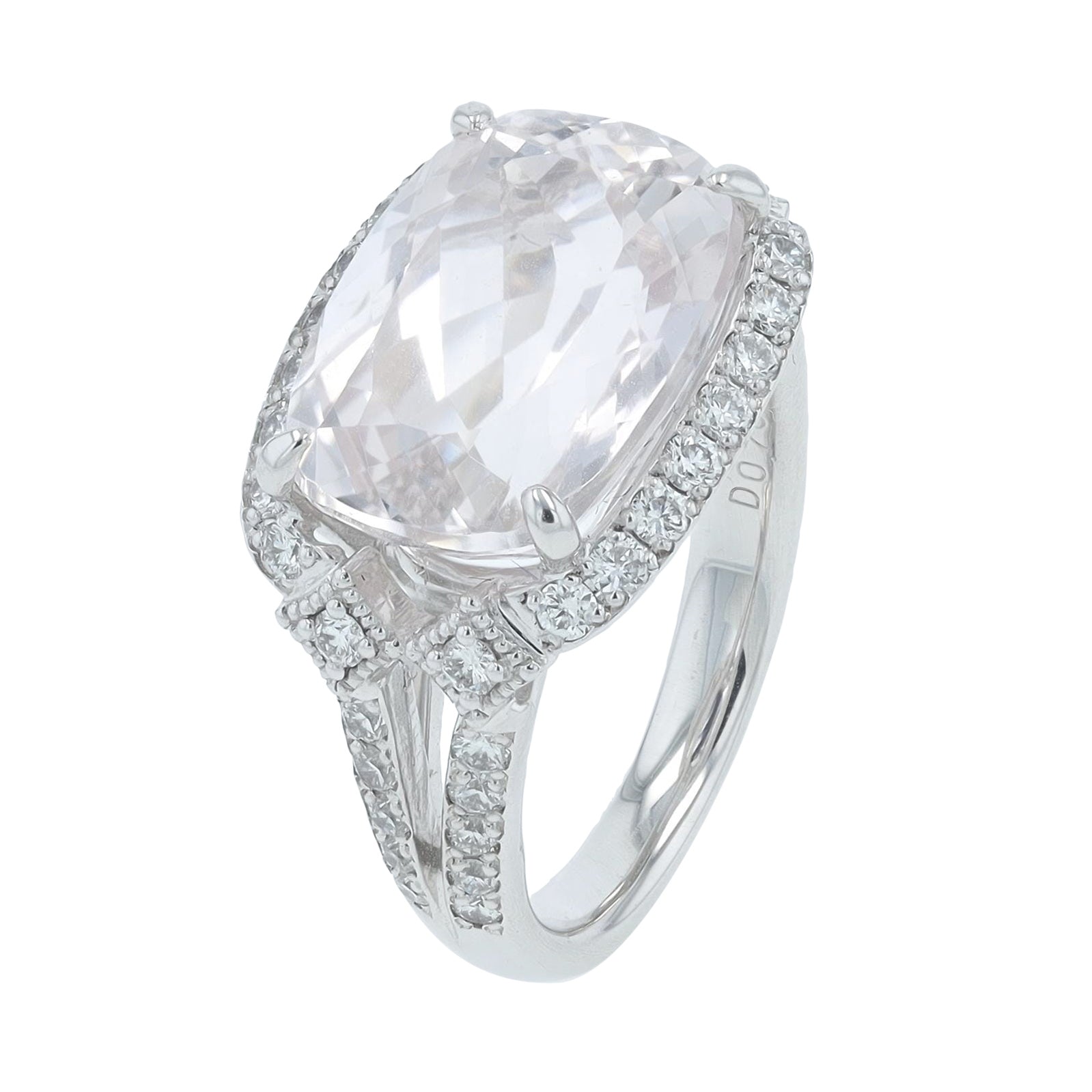 18K WG 8.22 CT Kunzite Ring