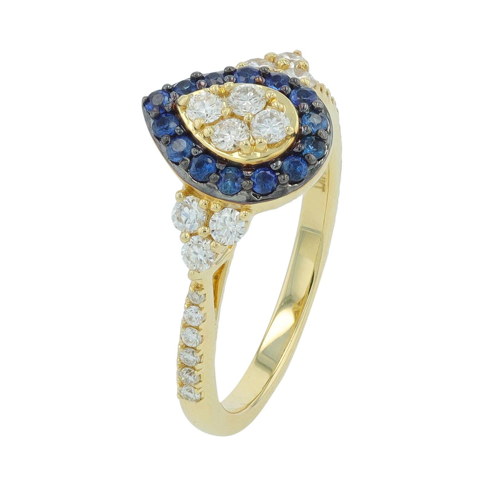 14K YG .30 CTW Sapphire Ring