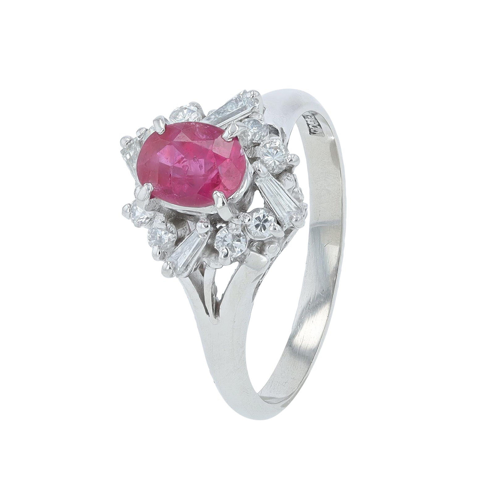 PT900 .90 CT Ruby Ring