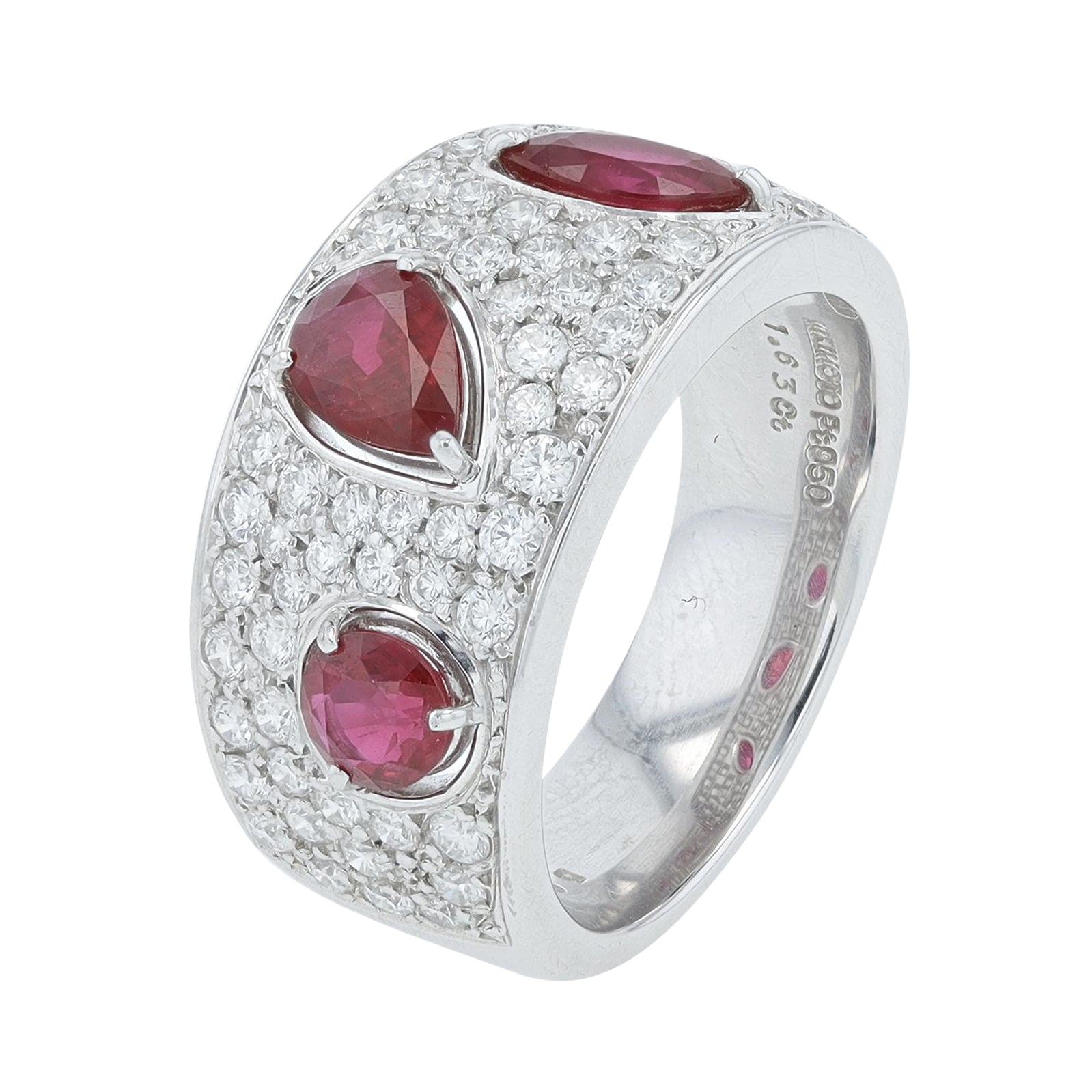 PT950 Mikimoto 1.63 CTW Ruby Ring