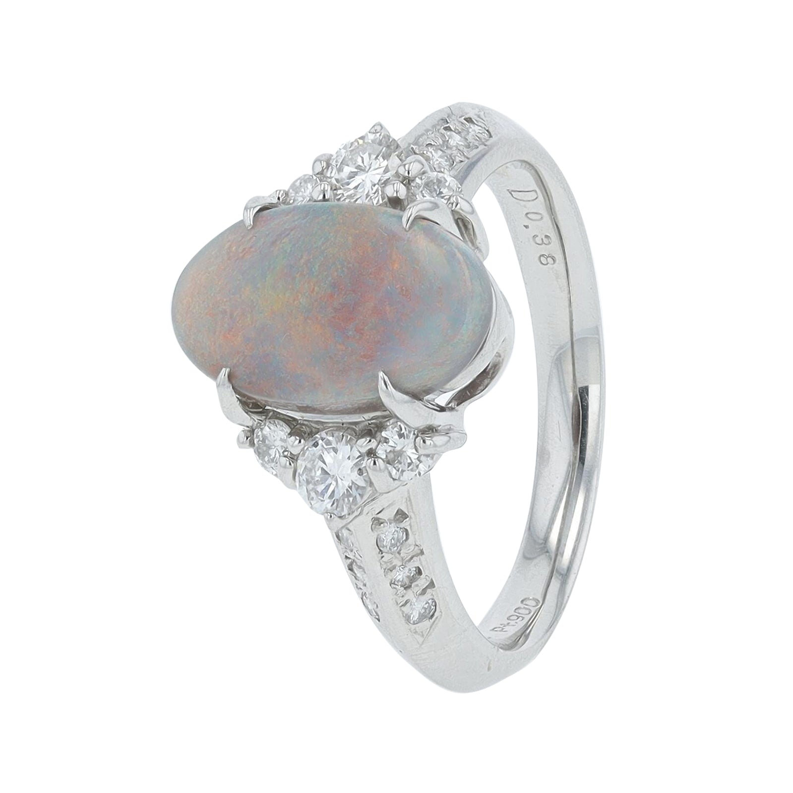 PT900 1.33 CT Black Opal Ring
