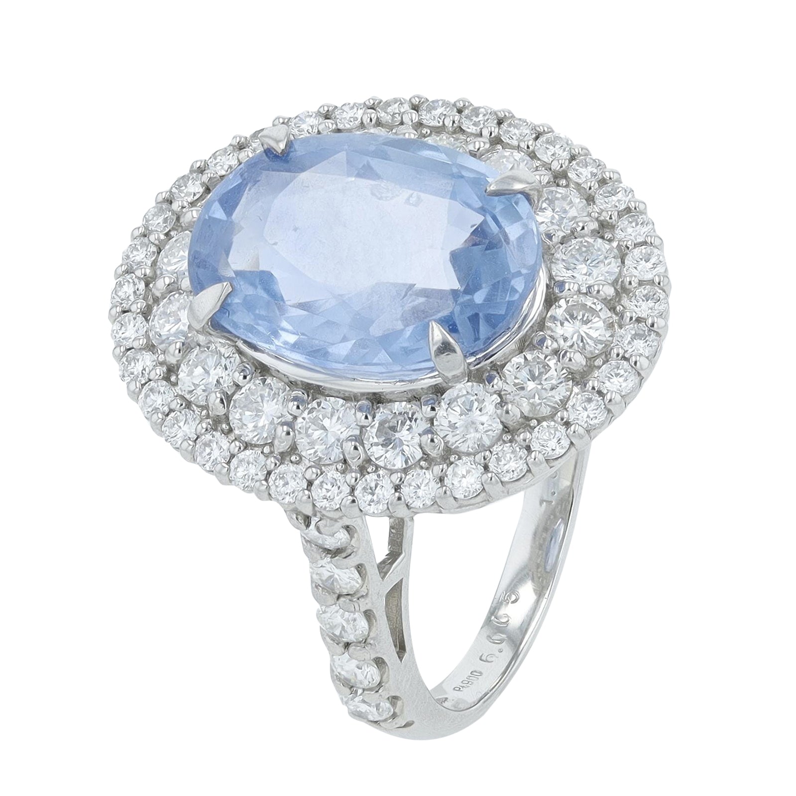 PT900 6.005 CT Sapphire Center Ring