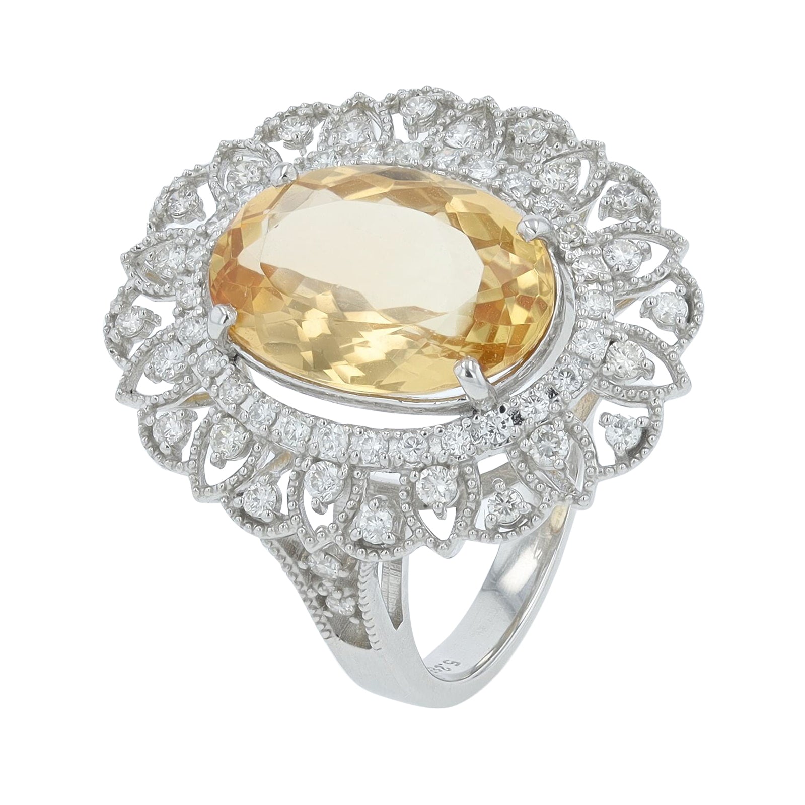 PT950 5.285 CT Imperial Topaz Cocktail Ring