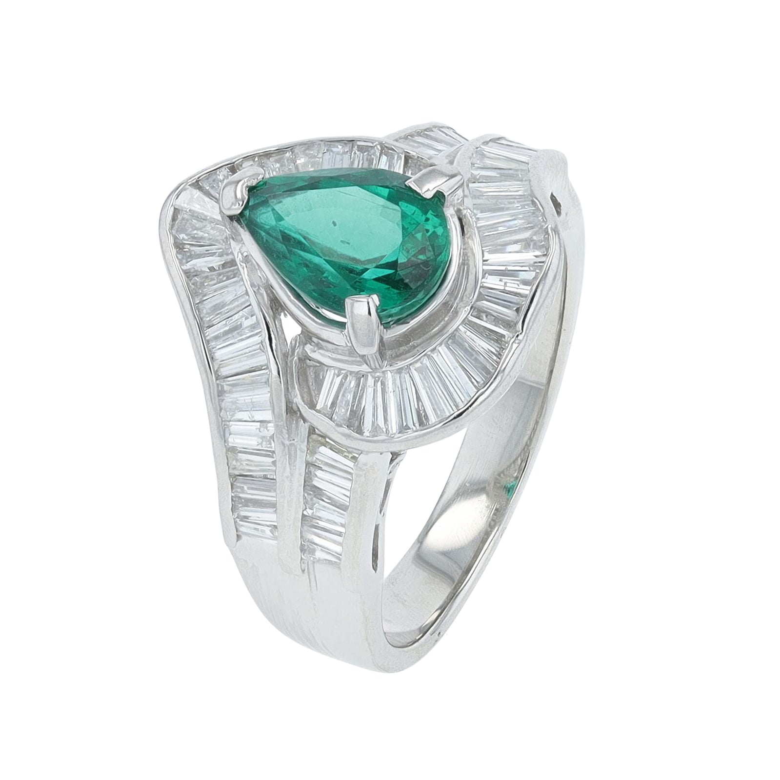 PT900 1.15 CT Emerald Ring