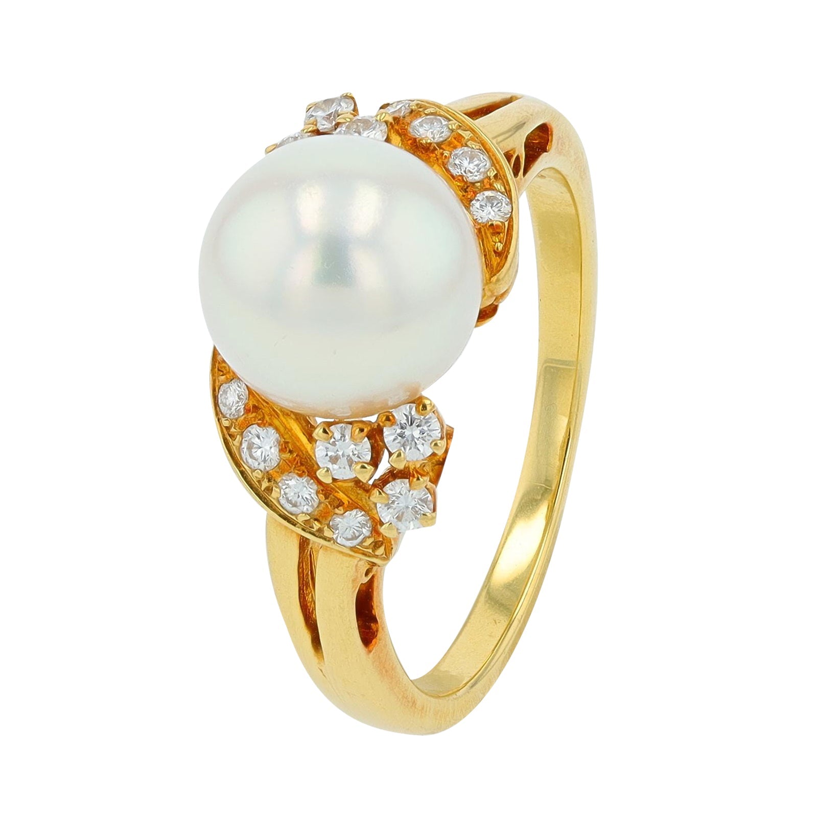 18K YG Mikimoto 9 MM Pearl Ring