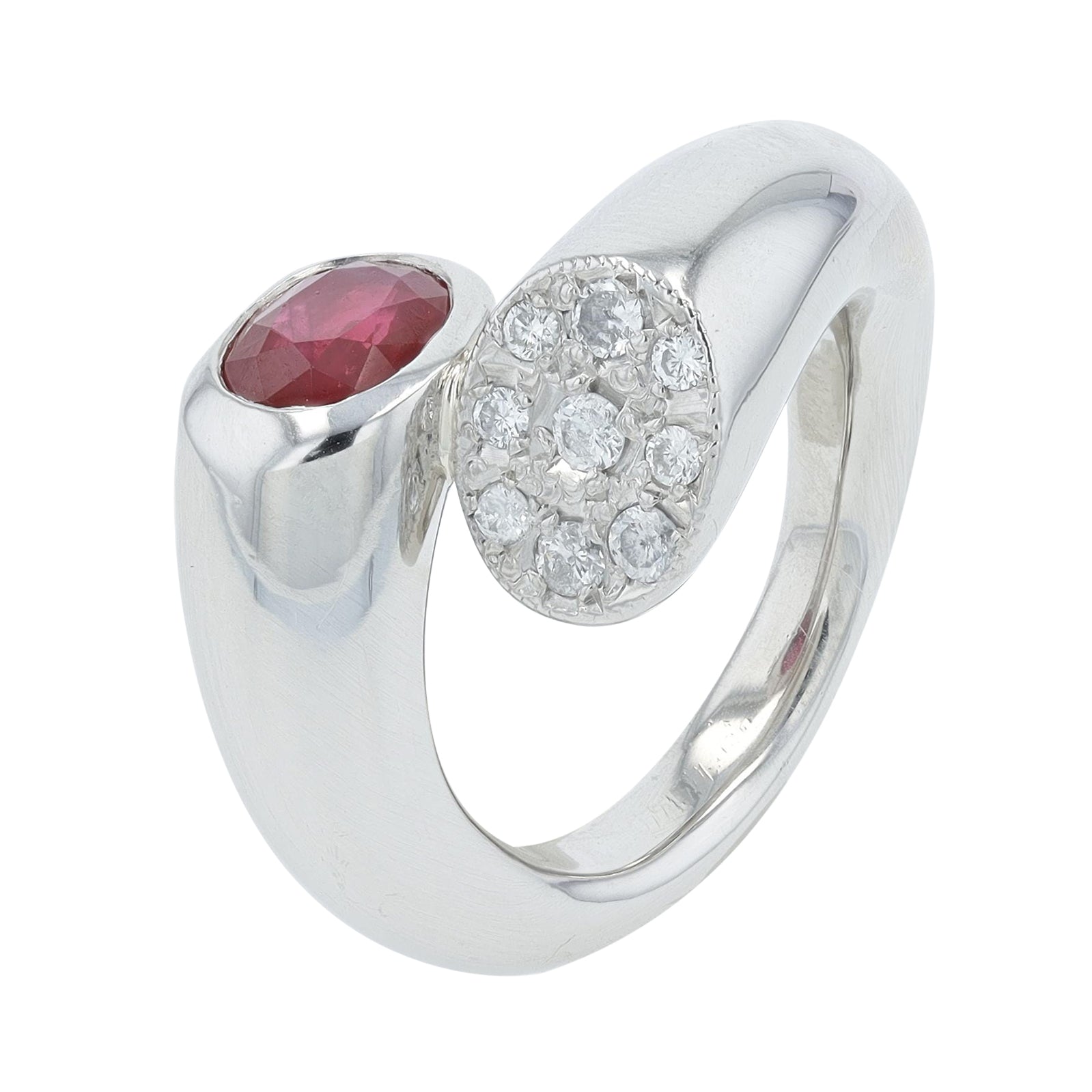 PT900 1.50 CT Ruby Bypass Ring