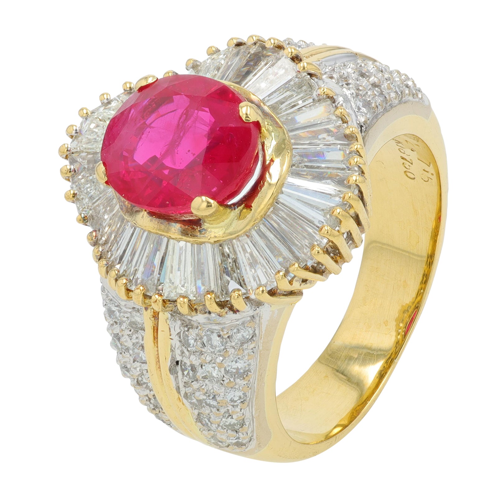 18K YG 2.715 CTW Ruby Ring