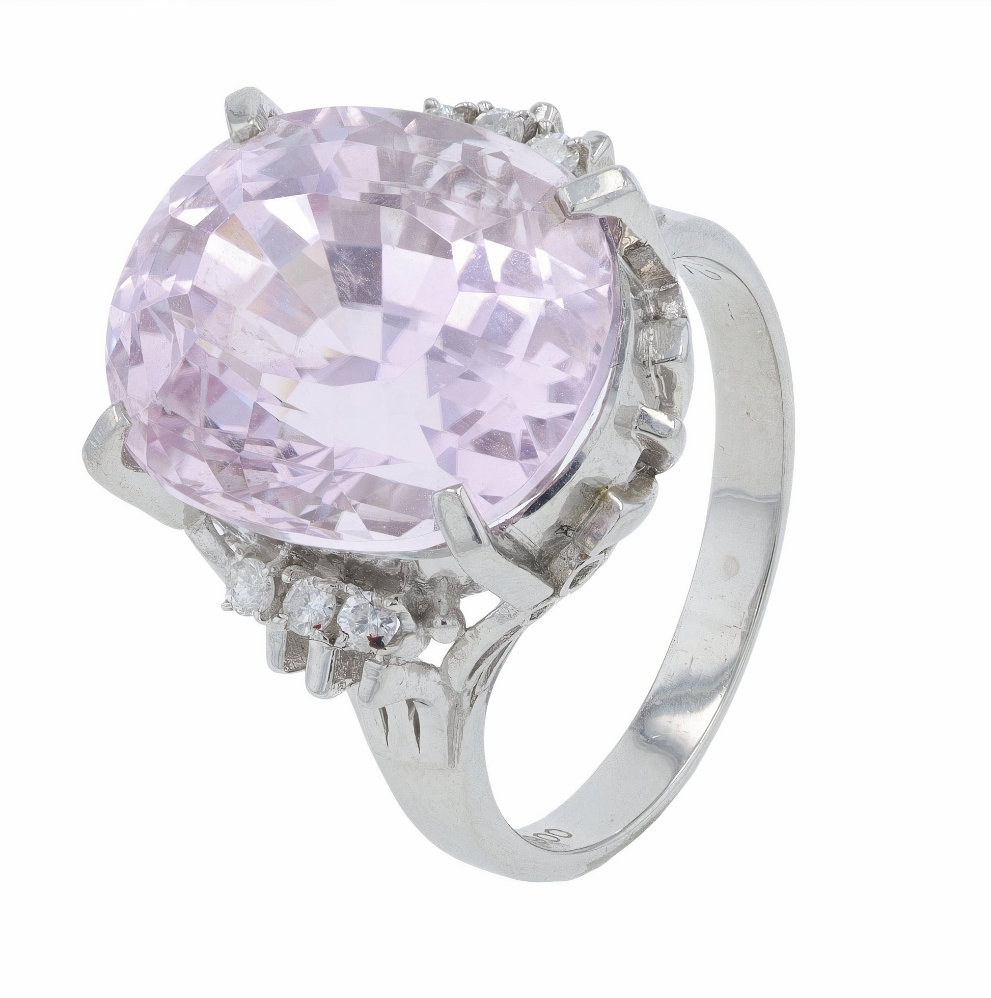 PT900 14.32 CT Kunzite Ring