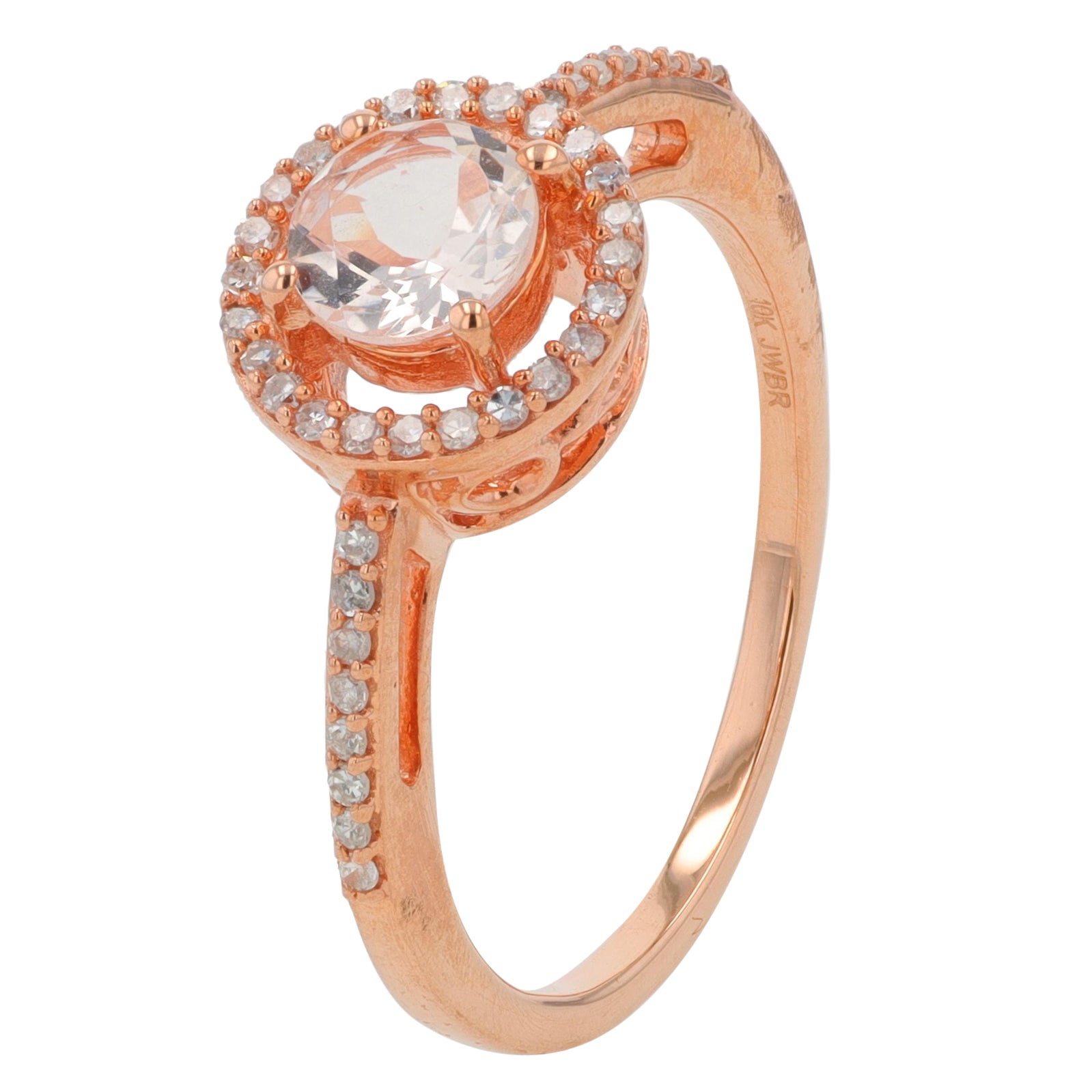 10K RG 1/2 CT Morganite Center Ring