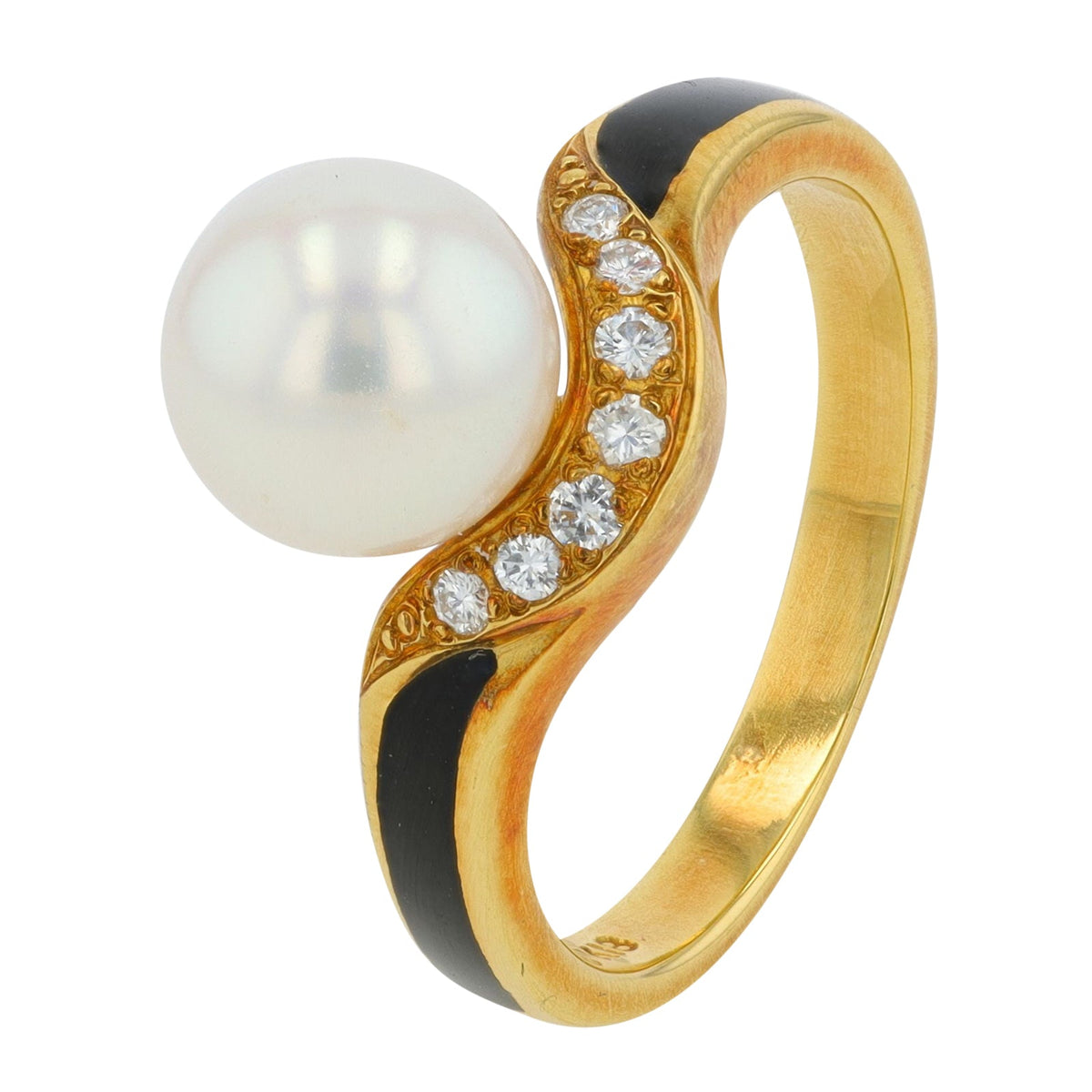 18K YG Mikimoto 7.8 MM Pearl Ring
