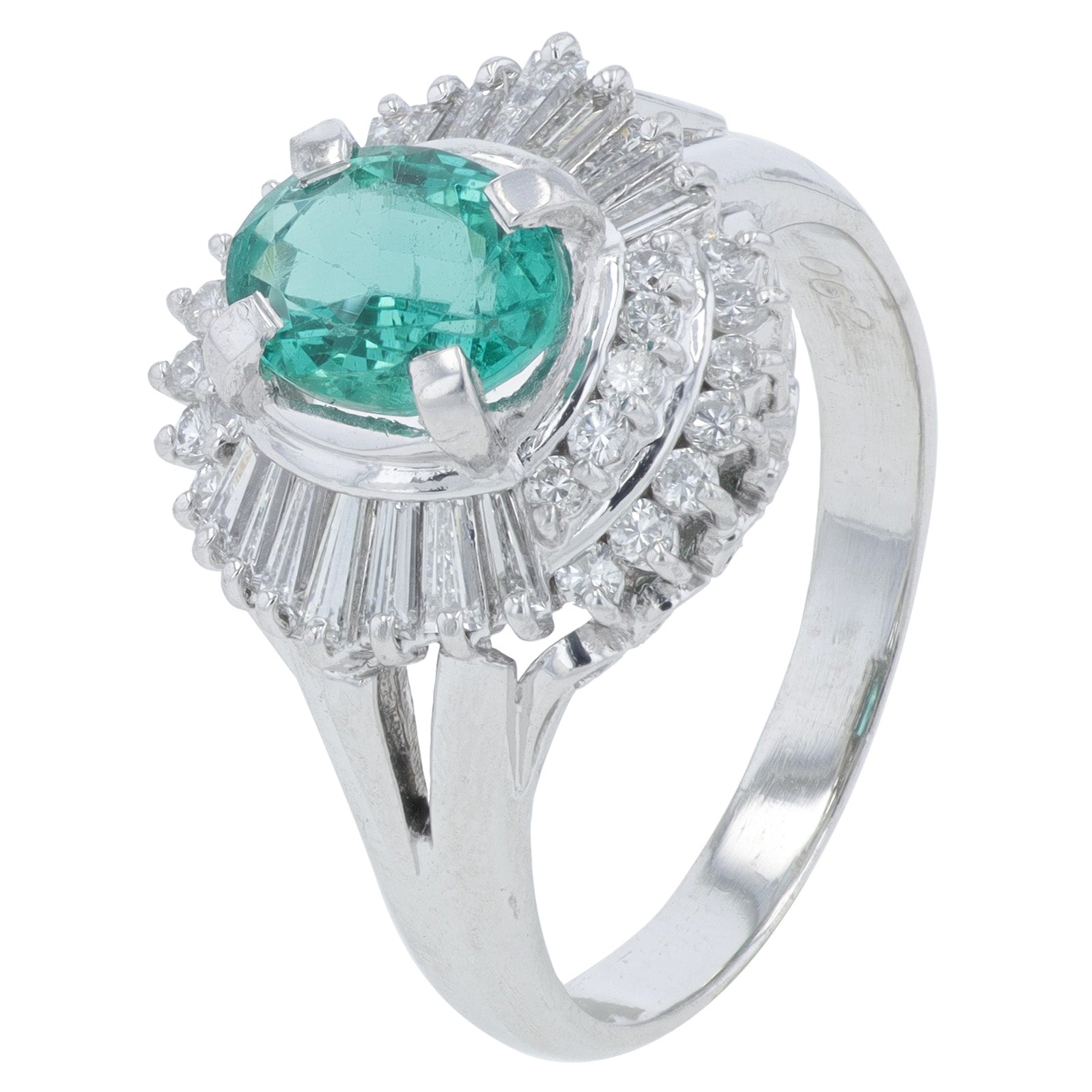 PT900 1.05 CT Emerald Ring