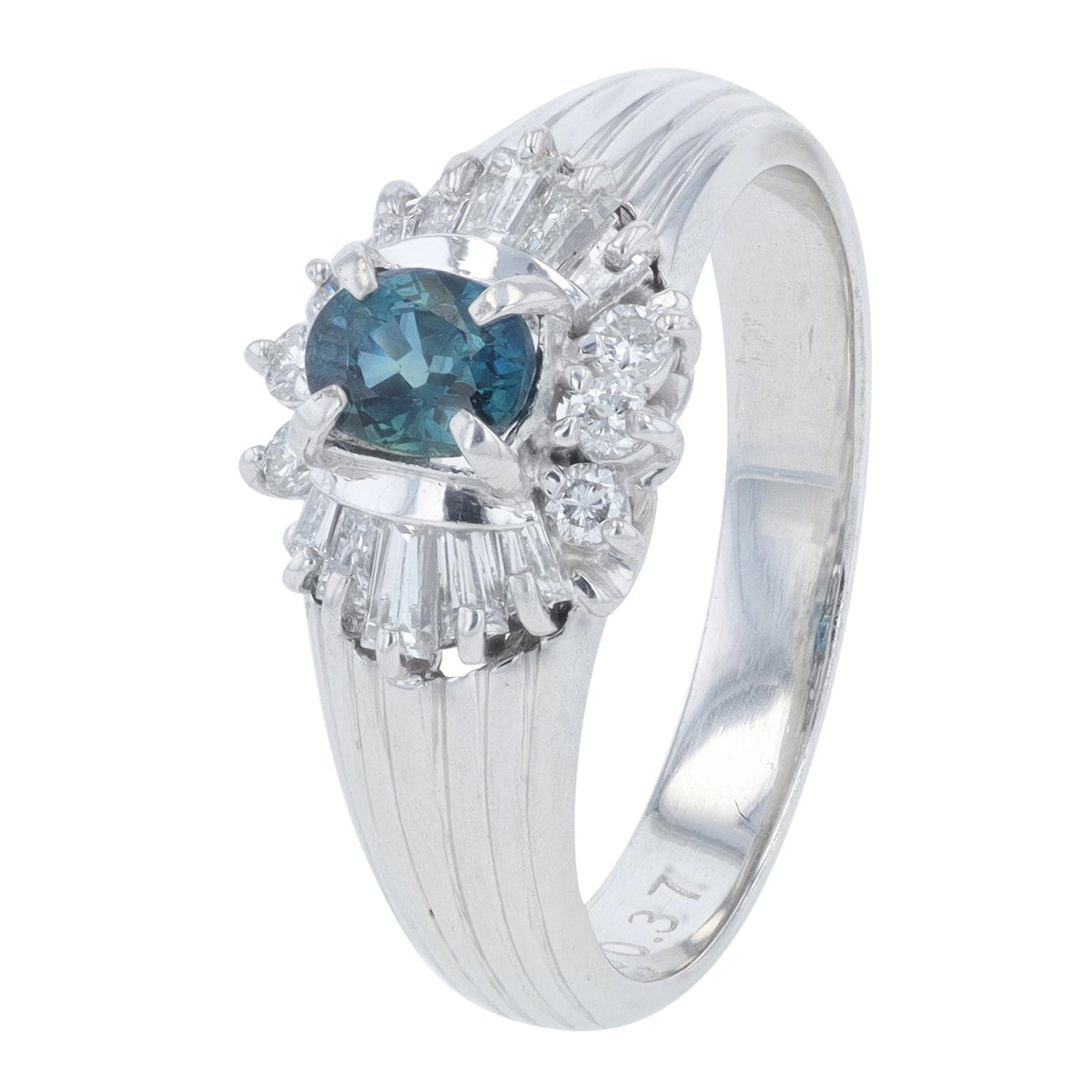 PT900 .51 CT Sapphire Ring