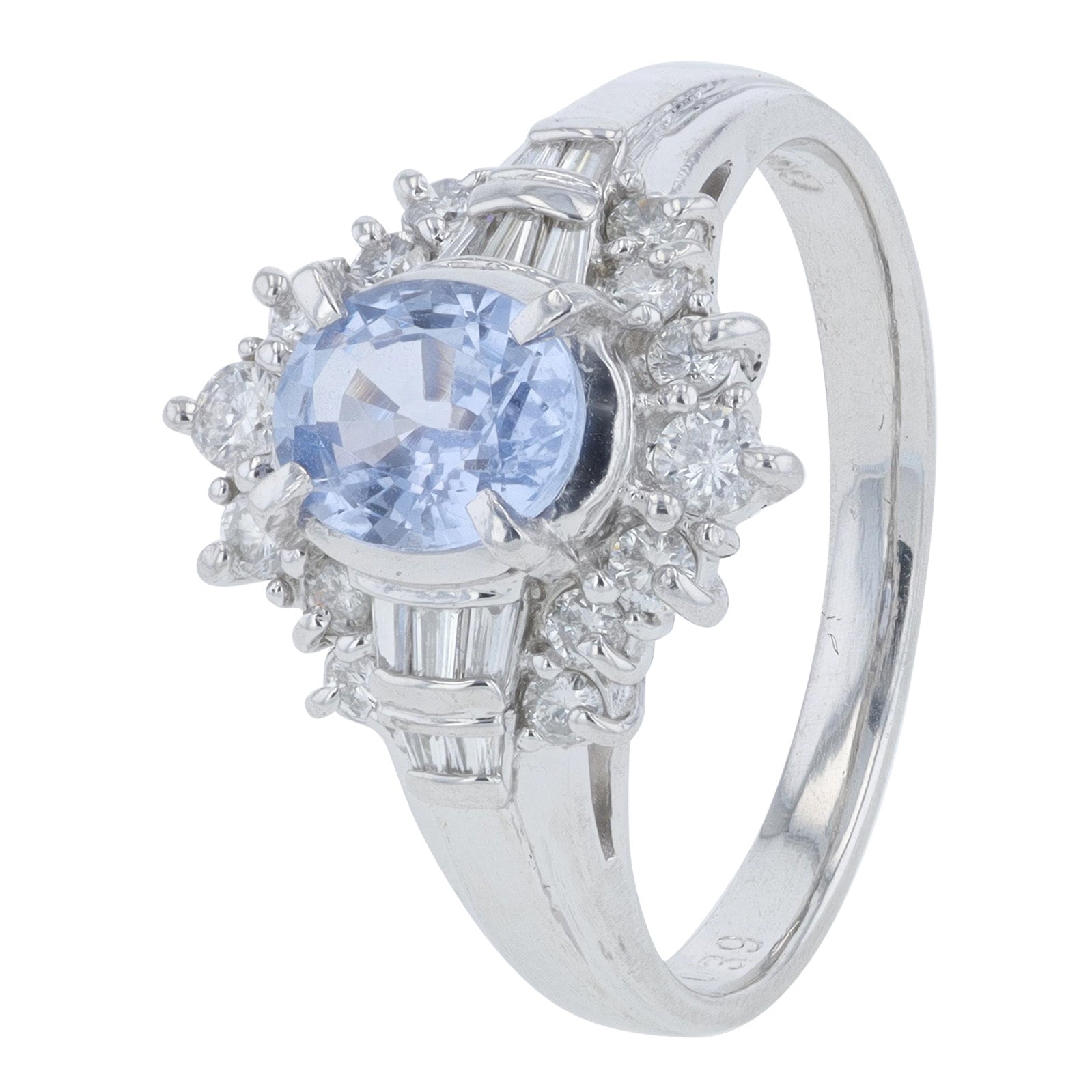 PT900 .72 CT Sapphire Center Ring