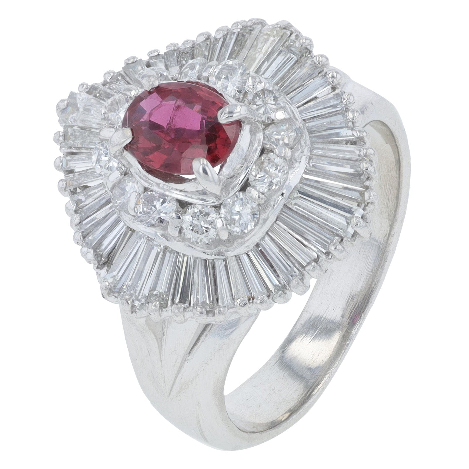 PT900 .52 CT Ruby Ballerina Ring