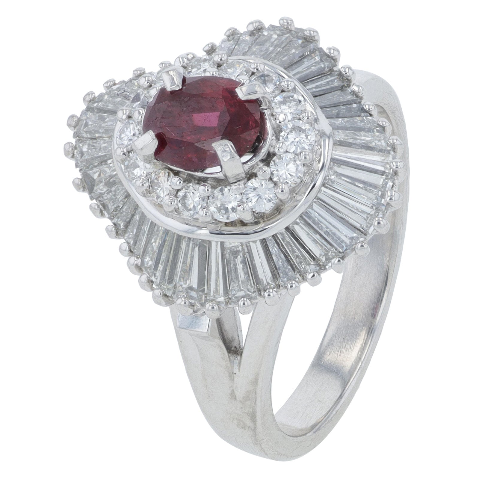 PT900 .71 CT Ruby Ballerina Ring