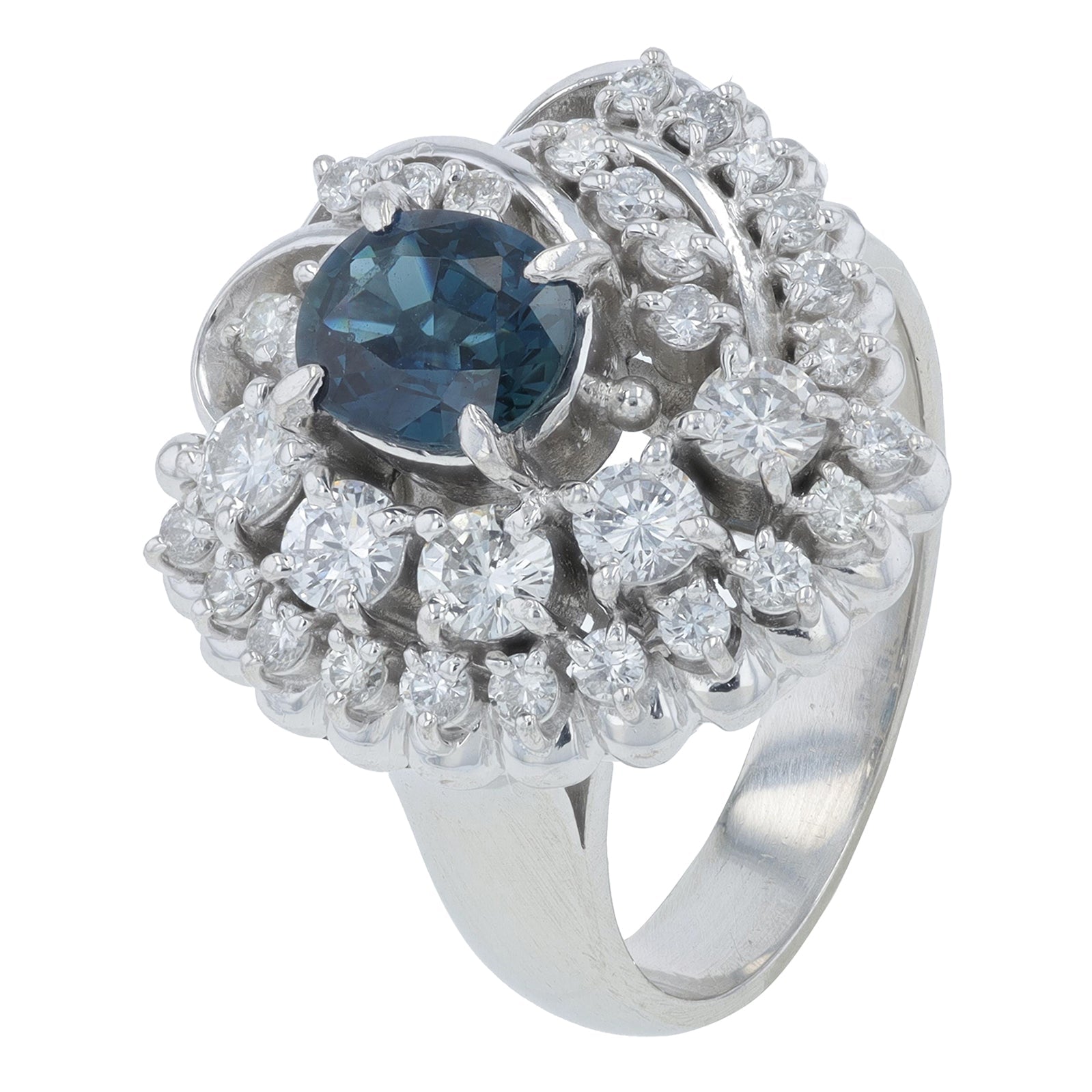 PT900 0.92 CT Sapphire Center Ring