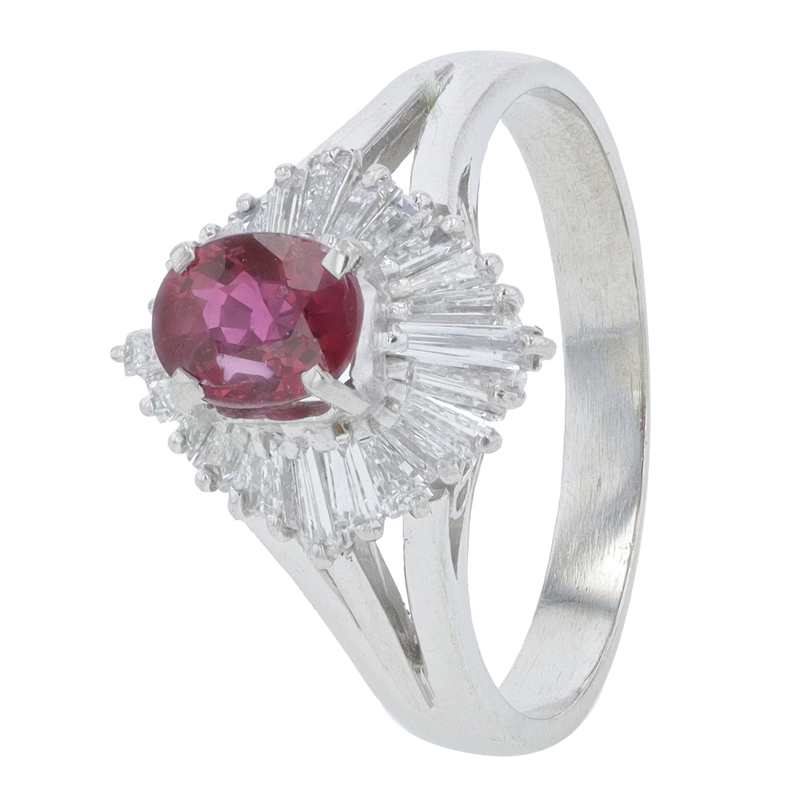 PT900 .646 CT Ruby Ring