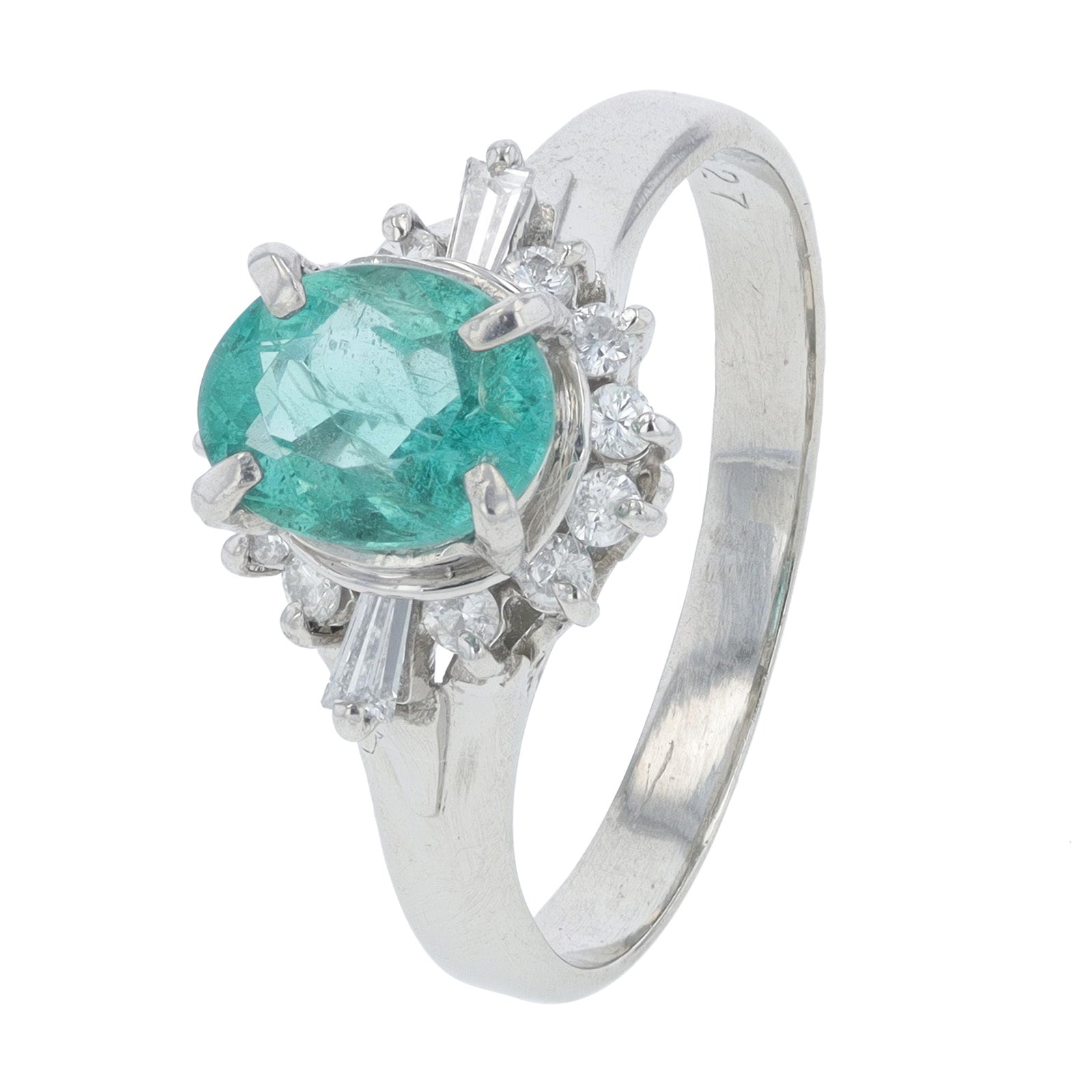 PT900 .88 CT Zambian Emerald Ring<p><strong>GIA Available</p></strong>