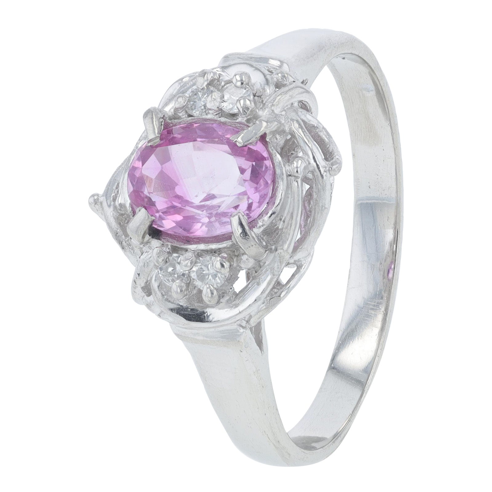 PT900 0.88 CT Pink Sapphire Ring