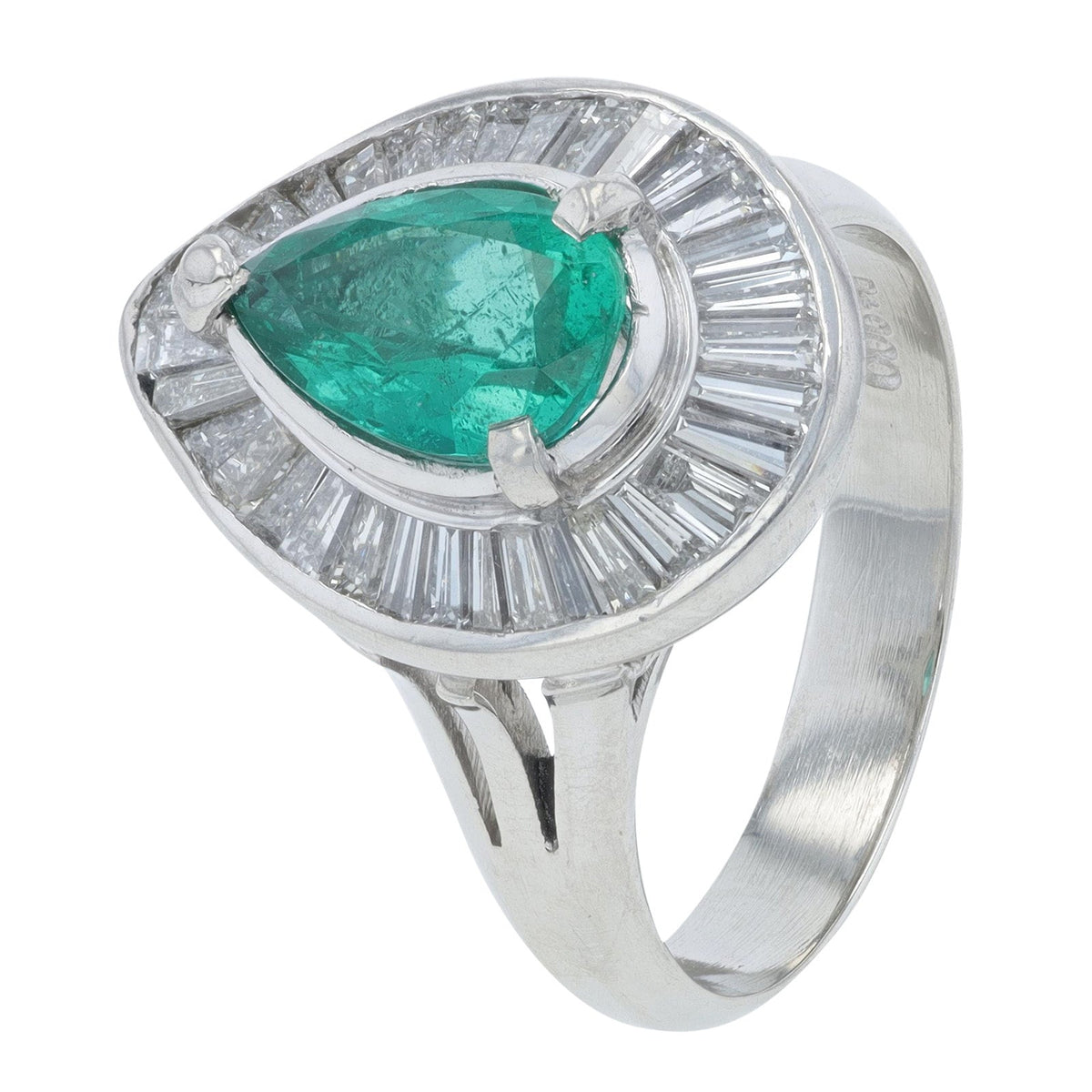 PT900 1.22 CT Emerald Ring