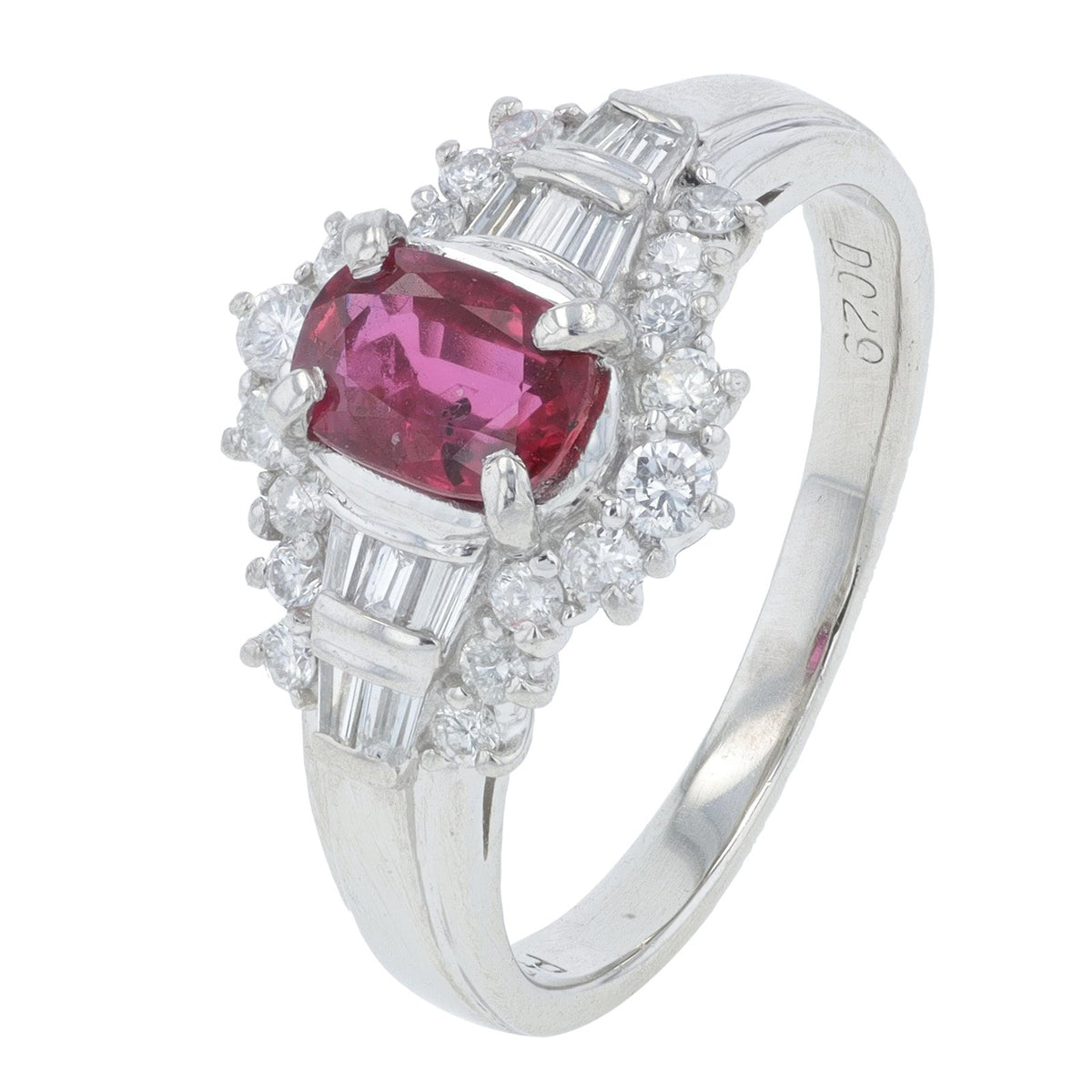 PT900 0.63 CT Ruby Ring