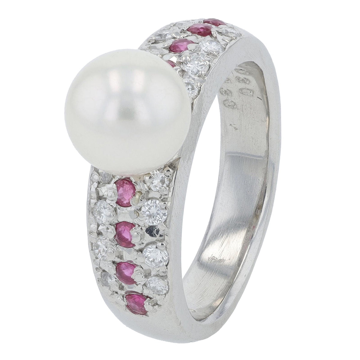 PT900 8.12 MM Pearl Center Ring