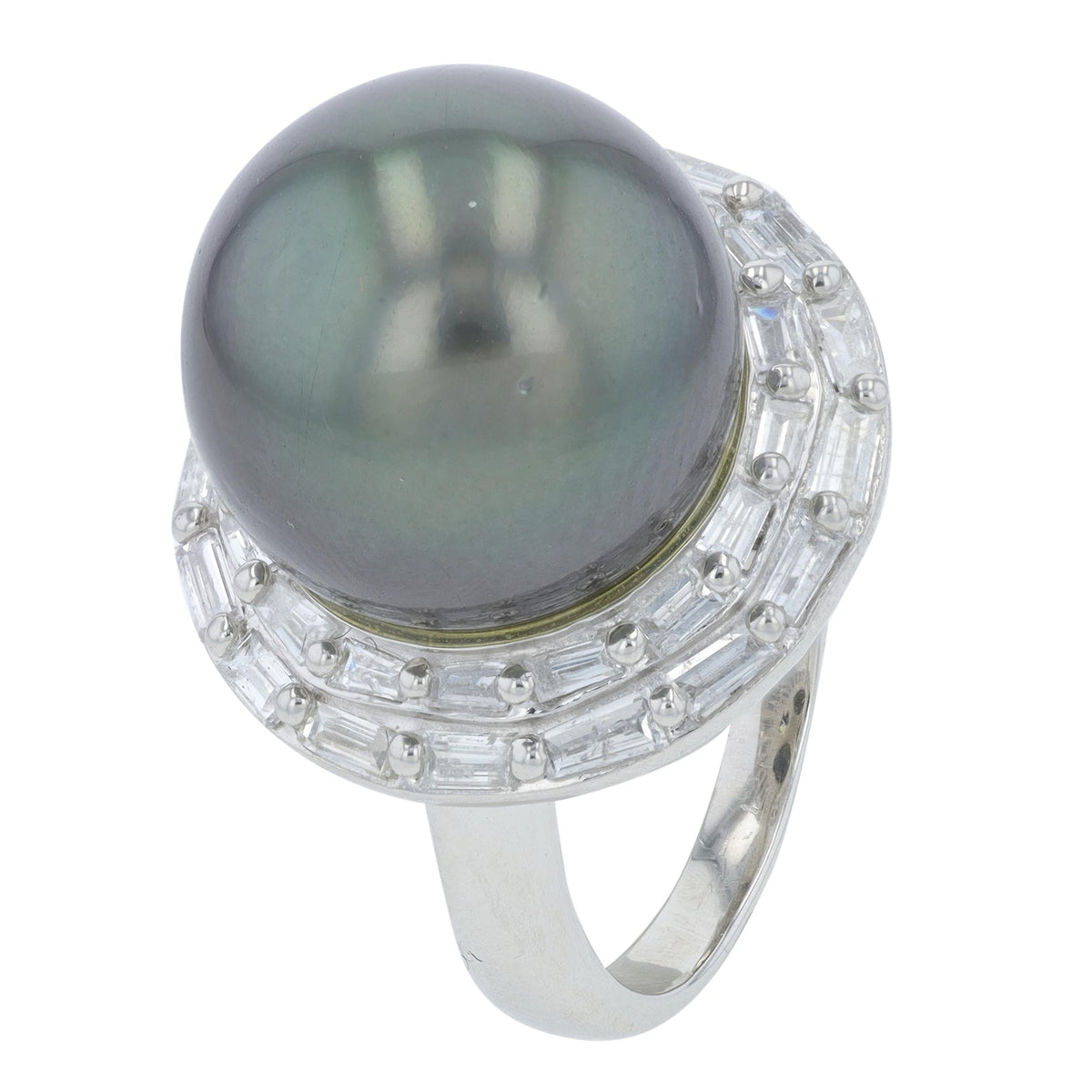 PT900 14.5 MM Tahitian Pearl Ring