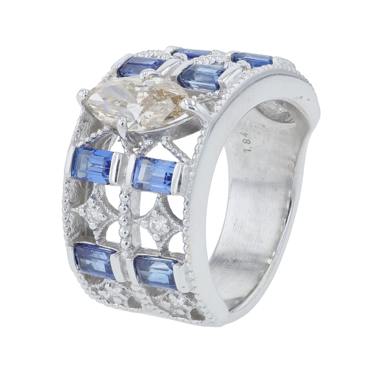 18K WG 1.84 CTW Sapphire Ring