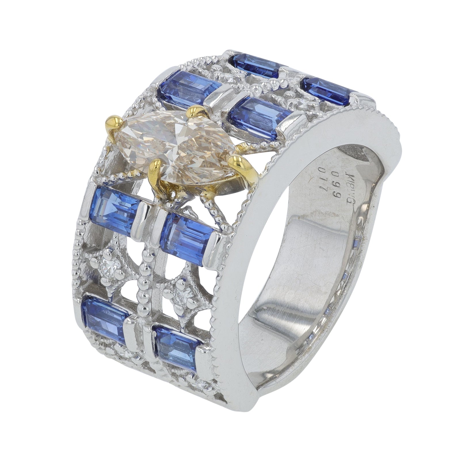 18K WG 1.84 CTW Sapphire Ring