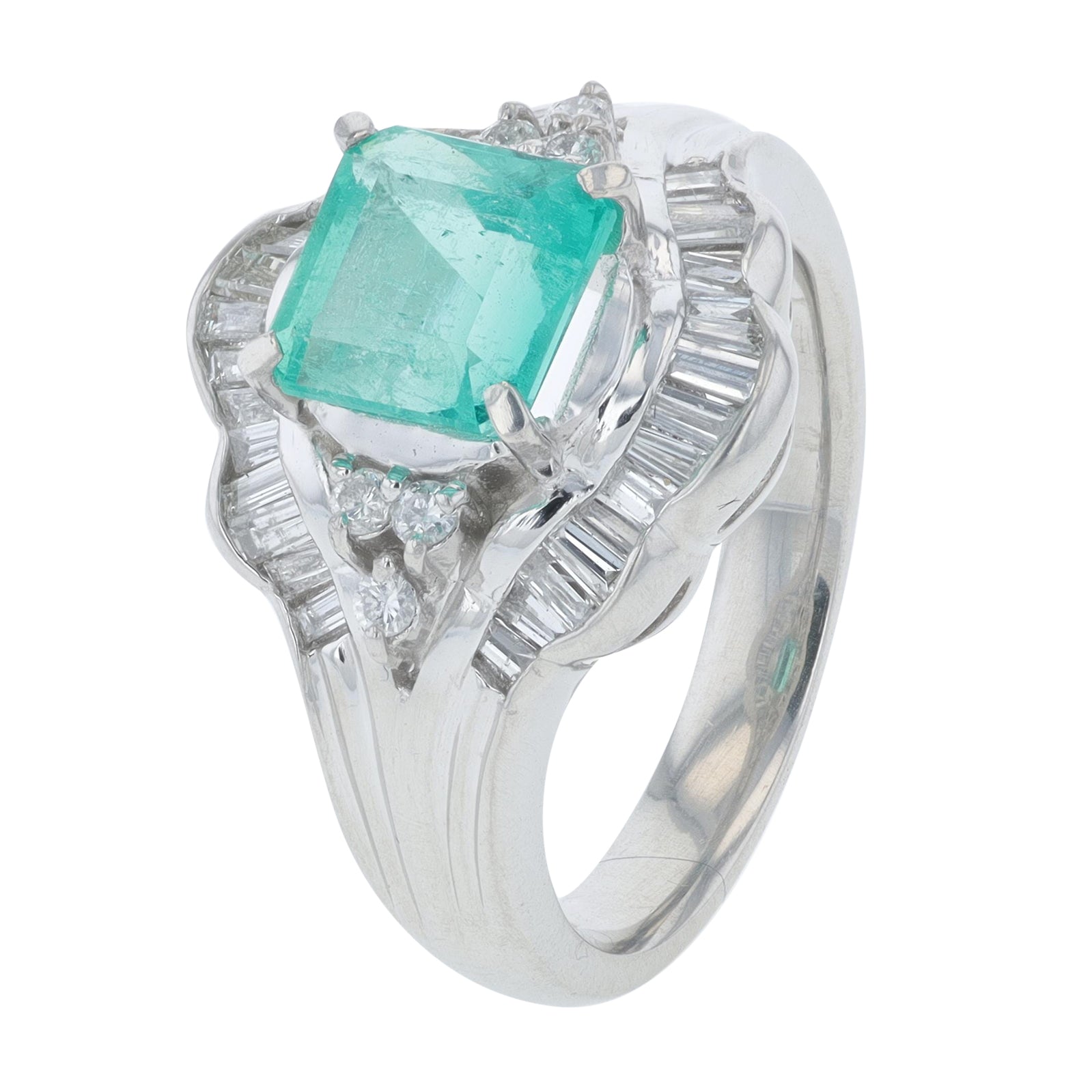 PT900 1.49 CT Emerald Ring