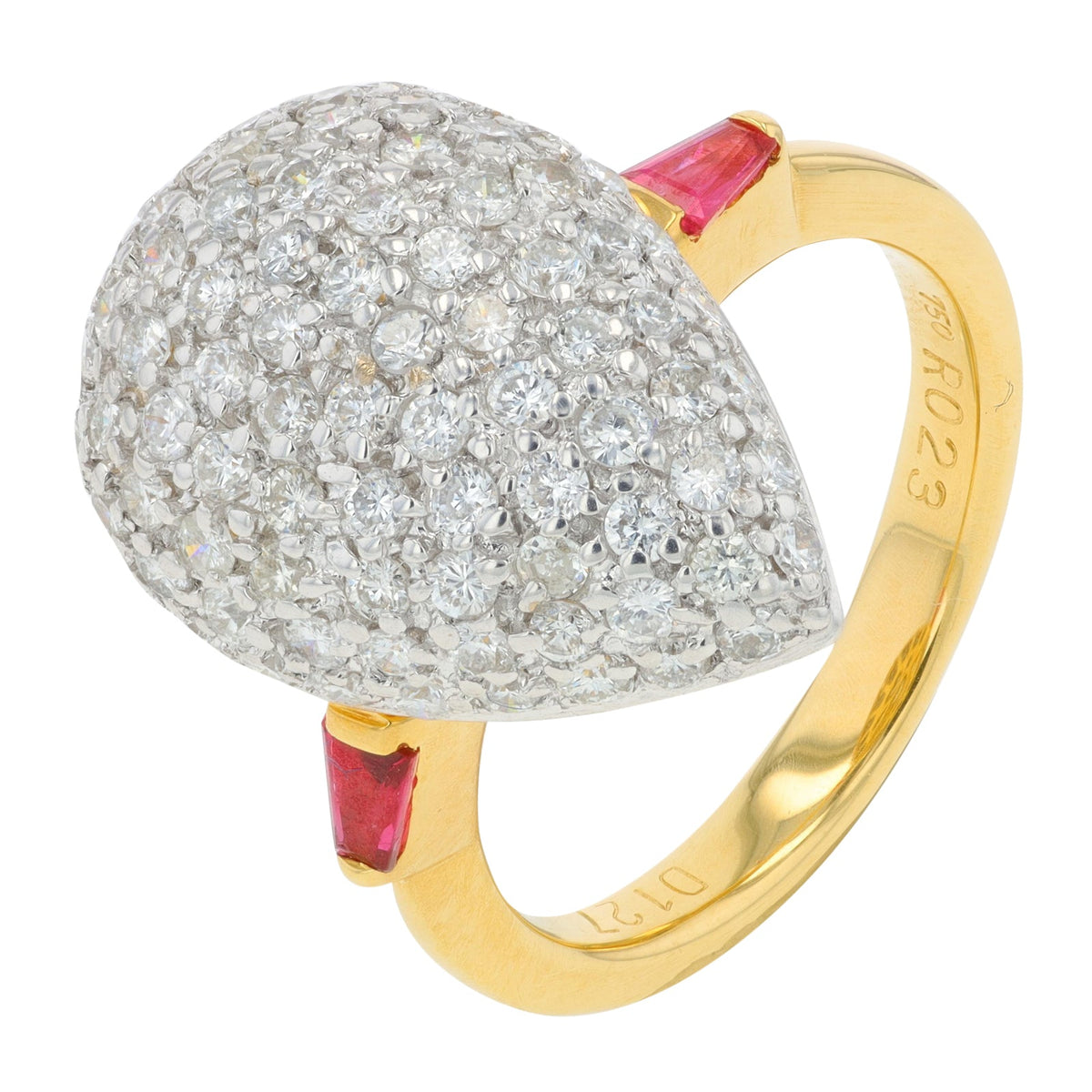 18K YG .23 CTW Ruby Ring
