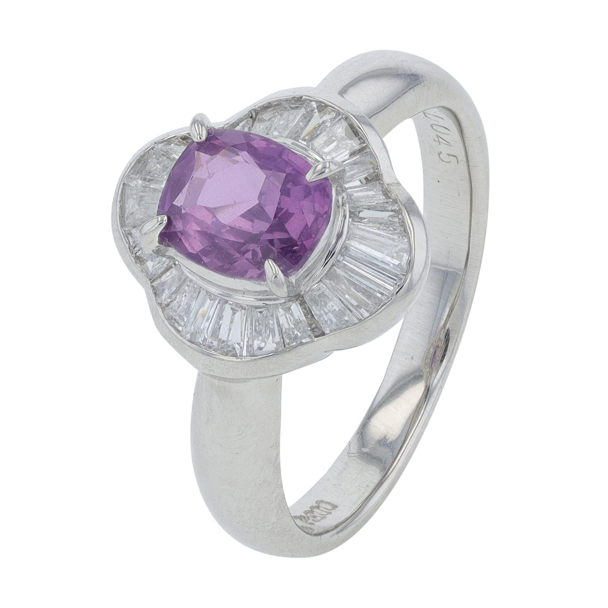 PT900 1.04 CT Pink Sapphire Ring