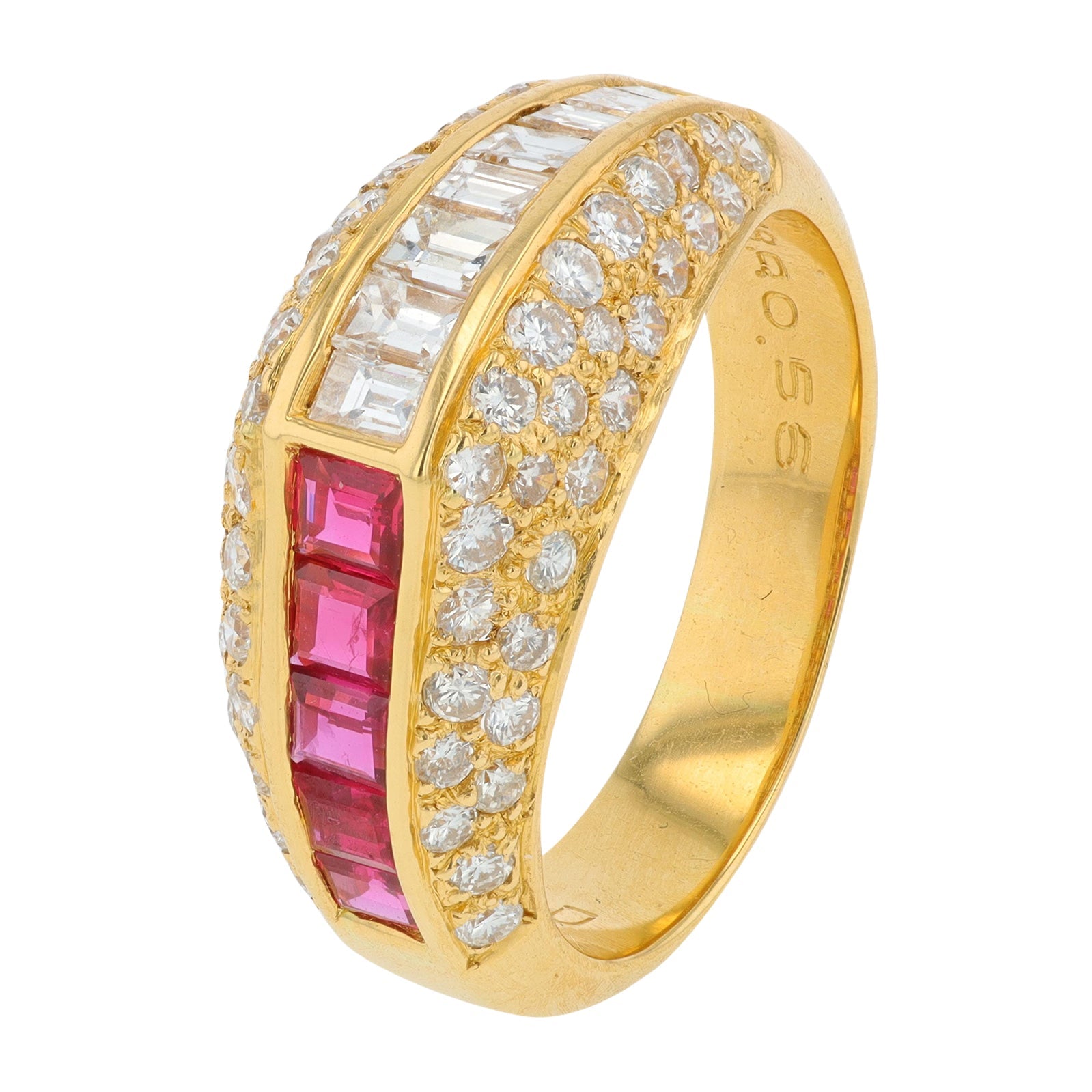 18K YG .56 CT Ruby Ring