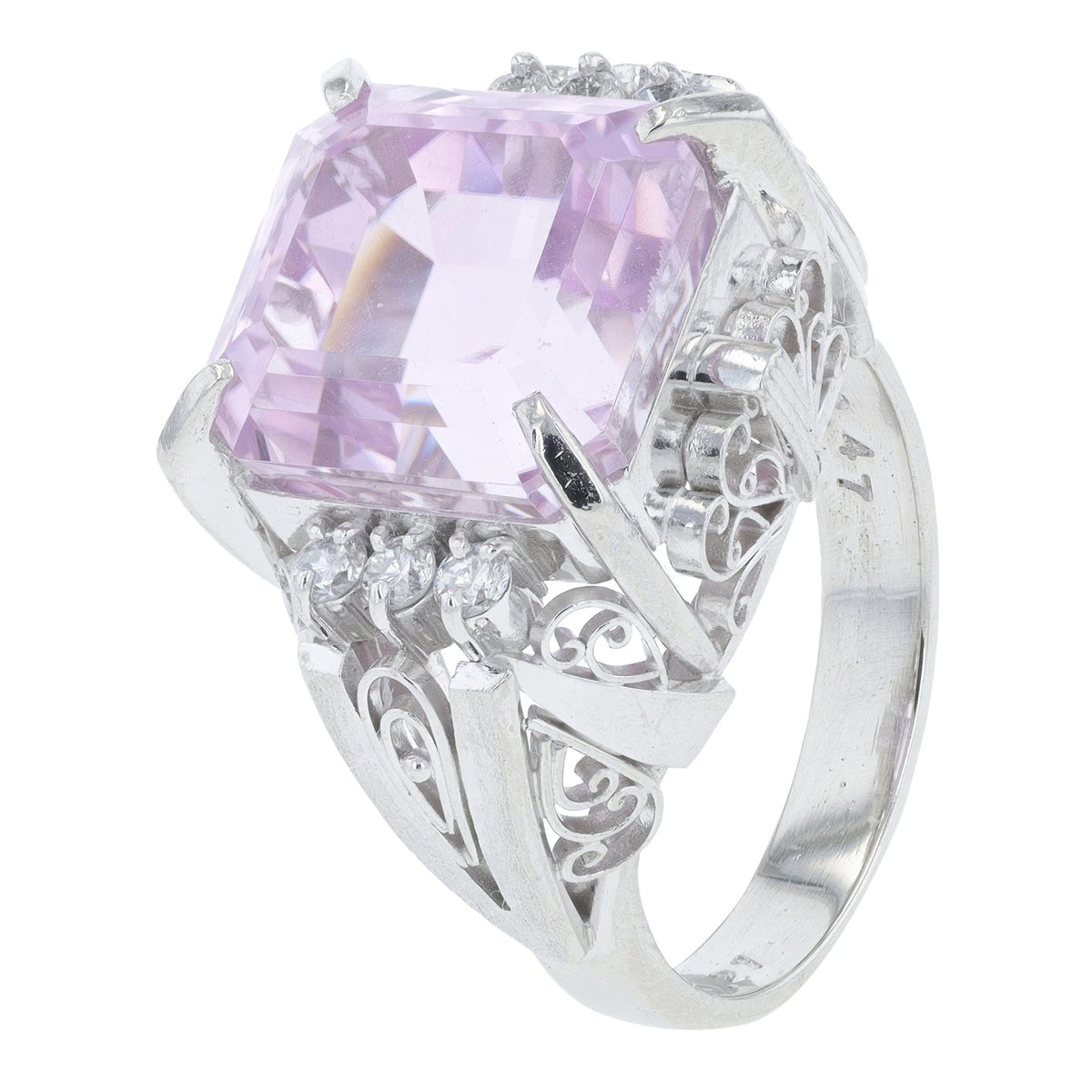 PT900 12.47 CT Kunzite Ring